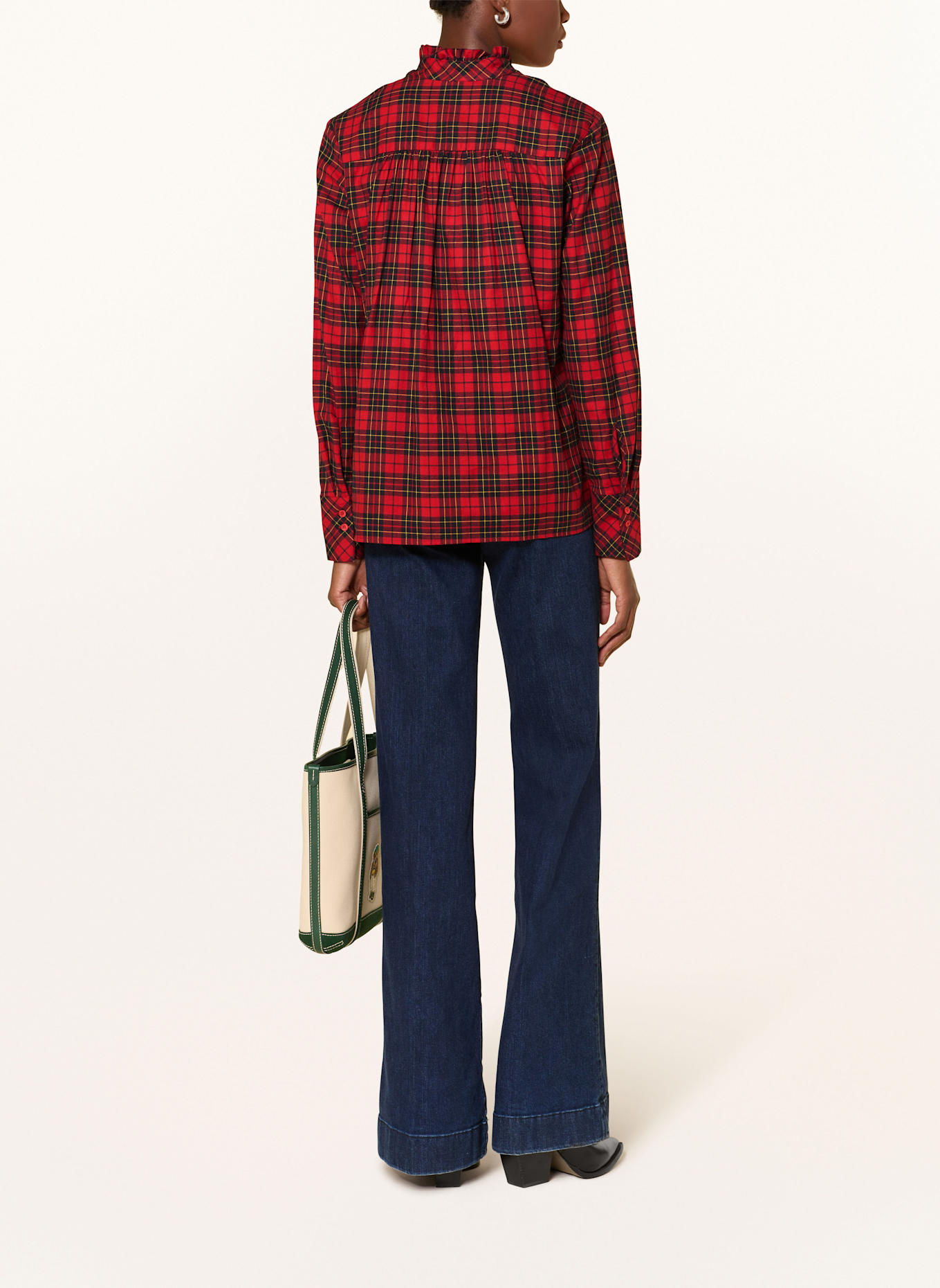 lilienfels Bluzka z falbankami: CZERWONY / CZARNY / CIEMNOŻÓŁTY