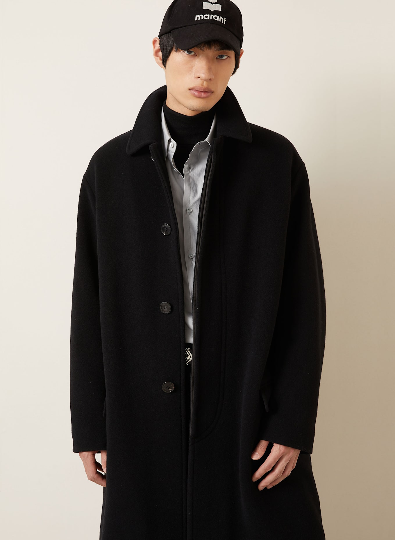 ISABEL MARANT Manteau en laine KIRK: NOIR