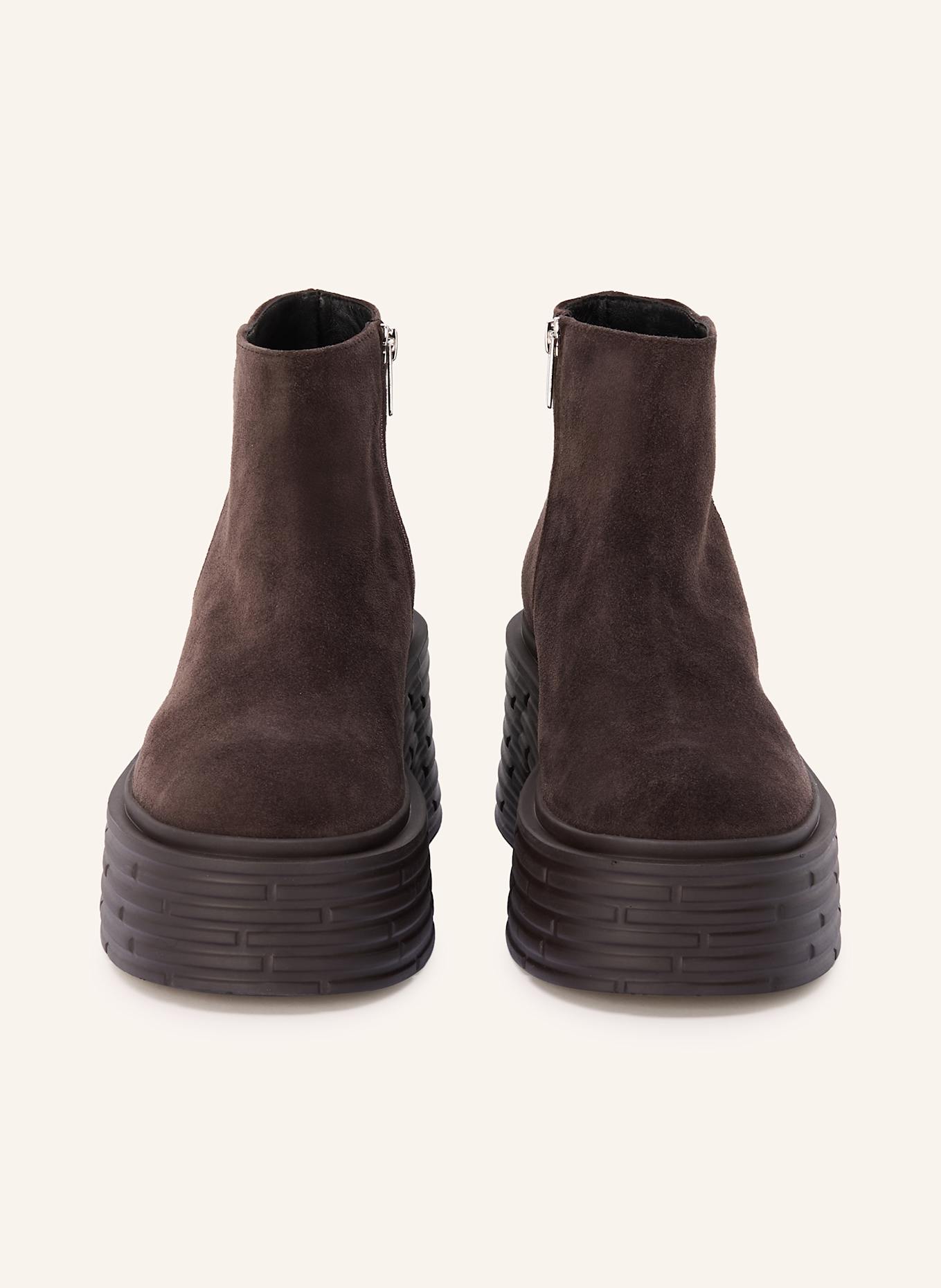 AGL Plateau-Stiefeletten LIGNES: DUNKELBRAUN