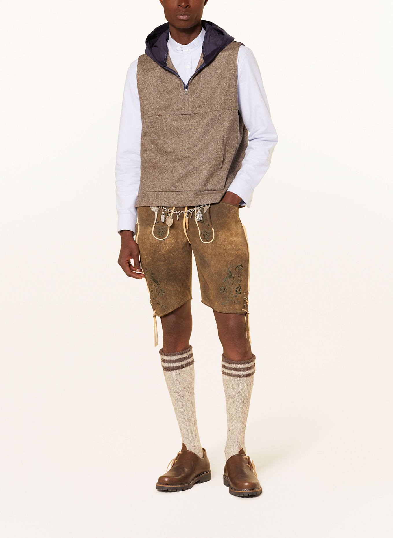 Grasegger Sweater vest LODEN: BROWN