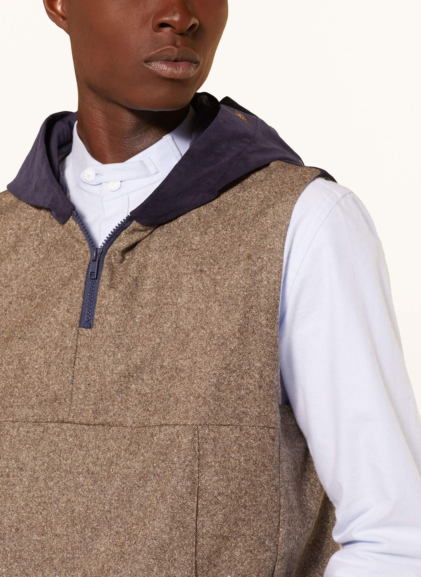 Grasegger Sweater vest LODEN: BROWN