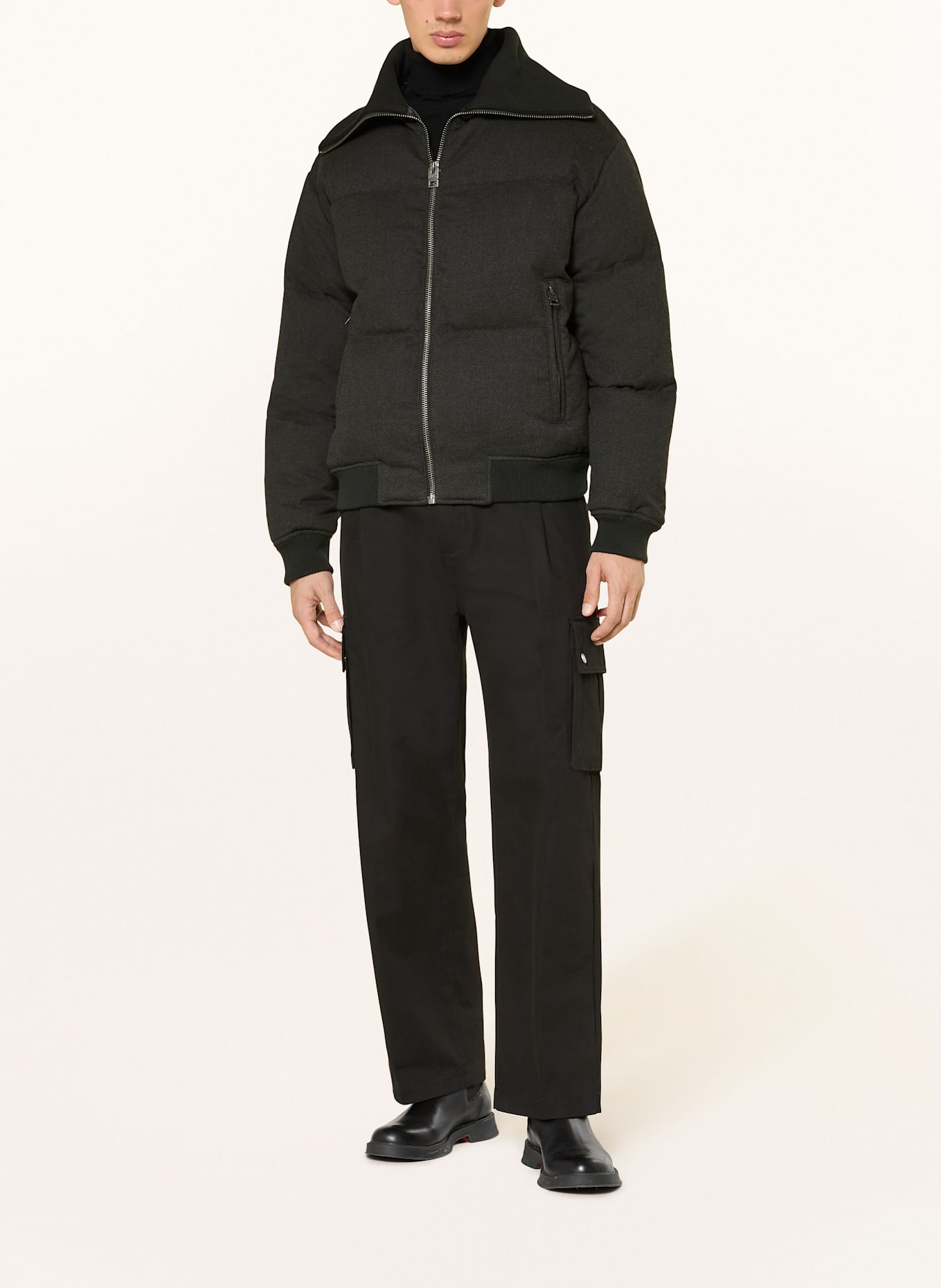 HUGO Steppjacke BELGO: SCHWARZ