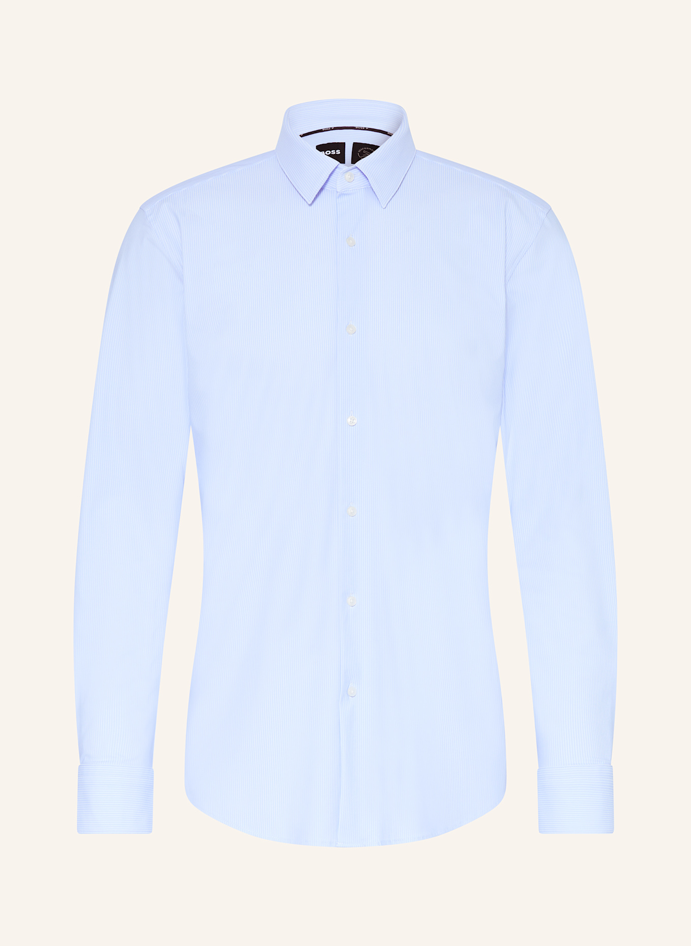 BOSS Hemd HANK PERFORMANCE Slim Fit: HELLBLAU / WEISS