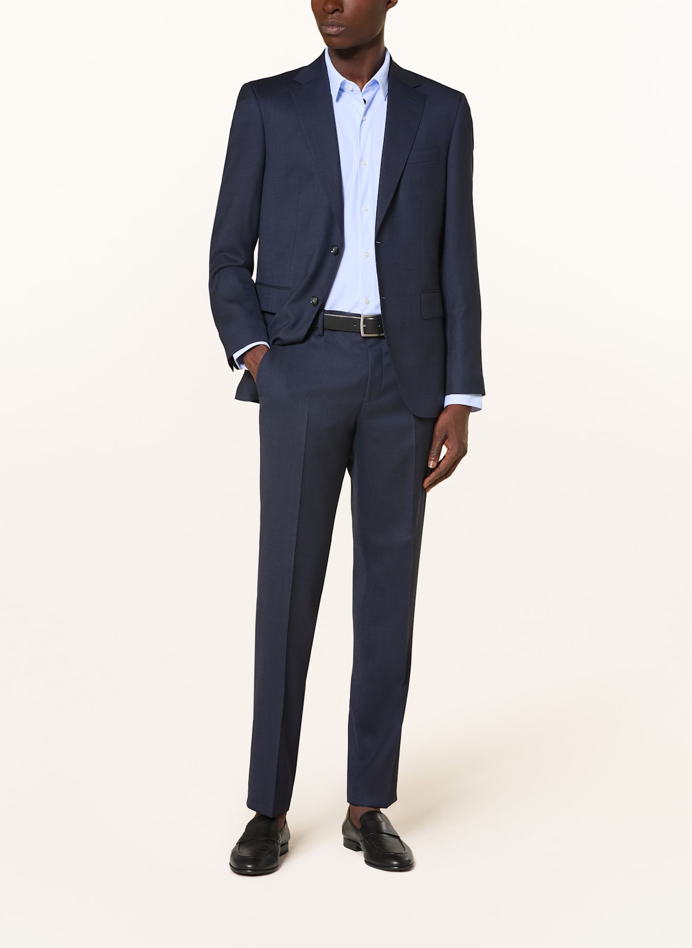 BOSS Hemd HANK PERFORMANCE Slim Fit: HELLBLAU / WEISS