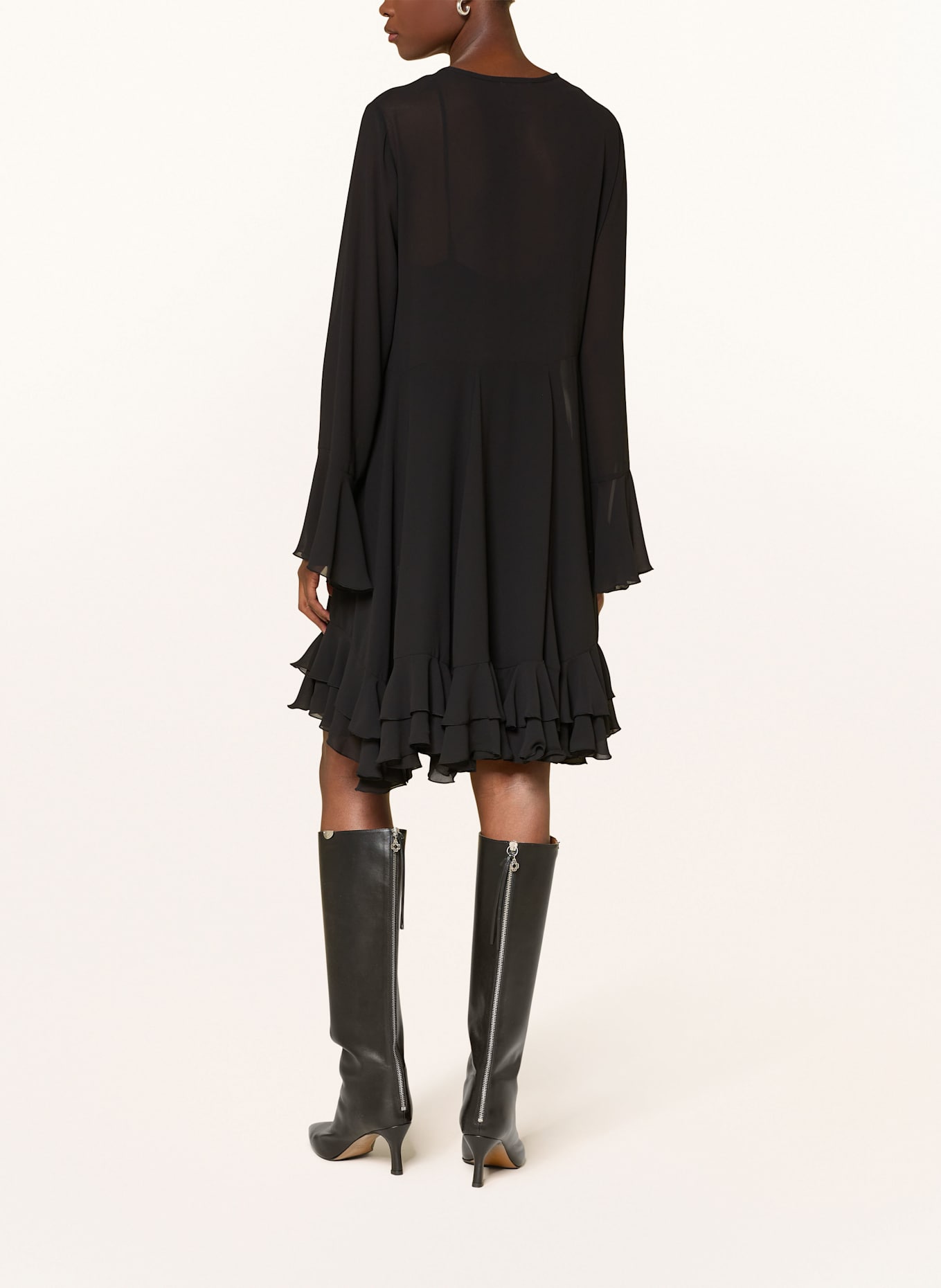 MRS & HUGS Kleid mit Volants: SCHWARZ