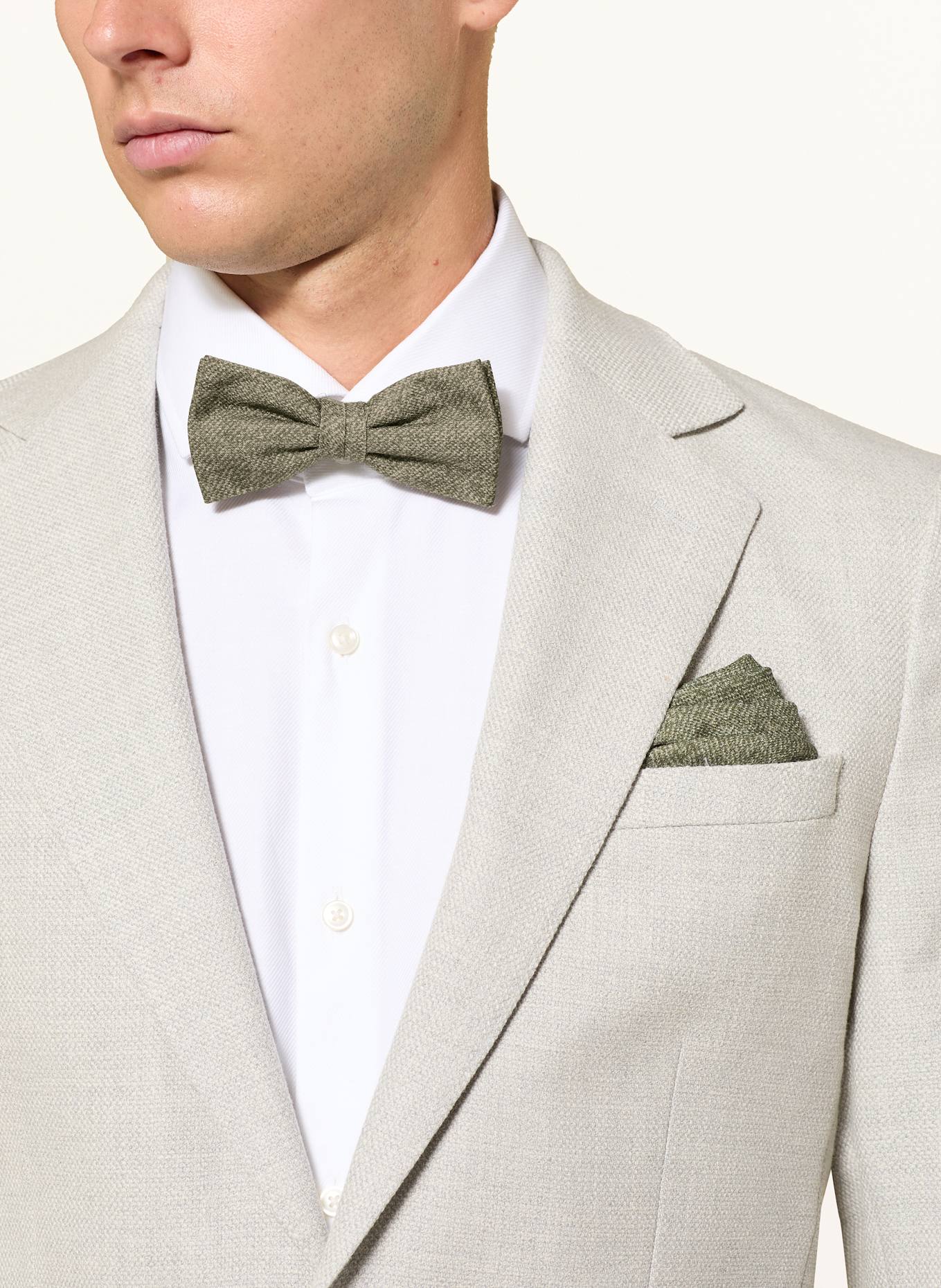 Prince BOWTIE Zestaw: mucha z poszetką: ZIELONY