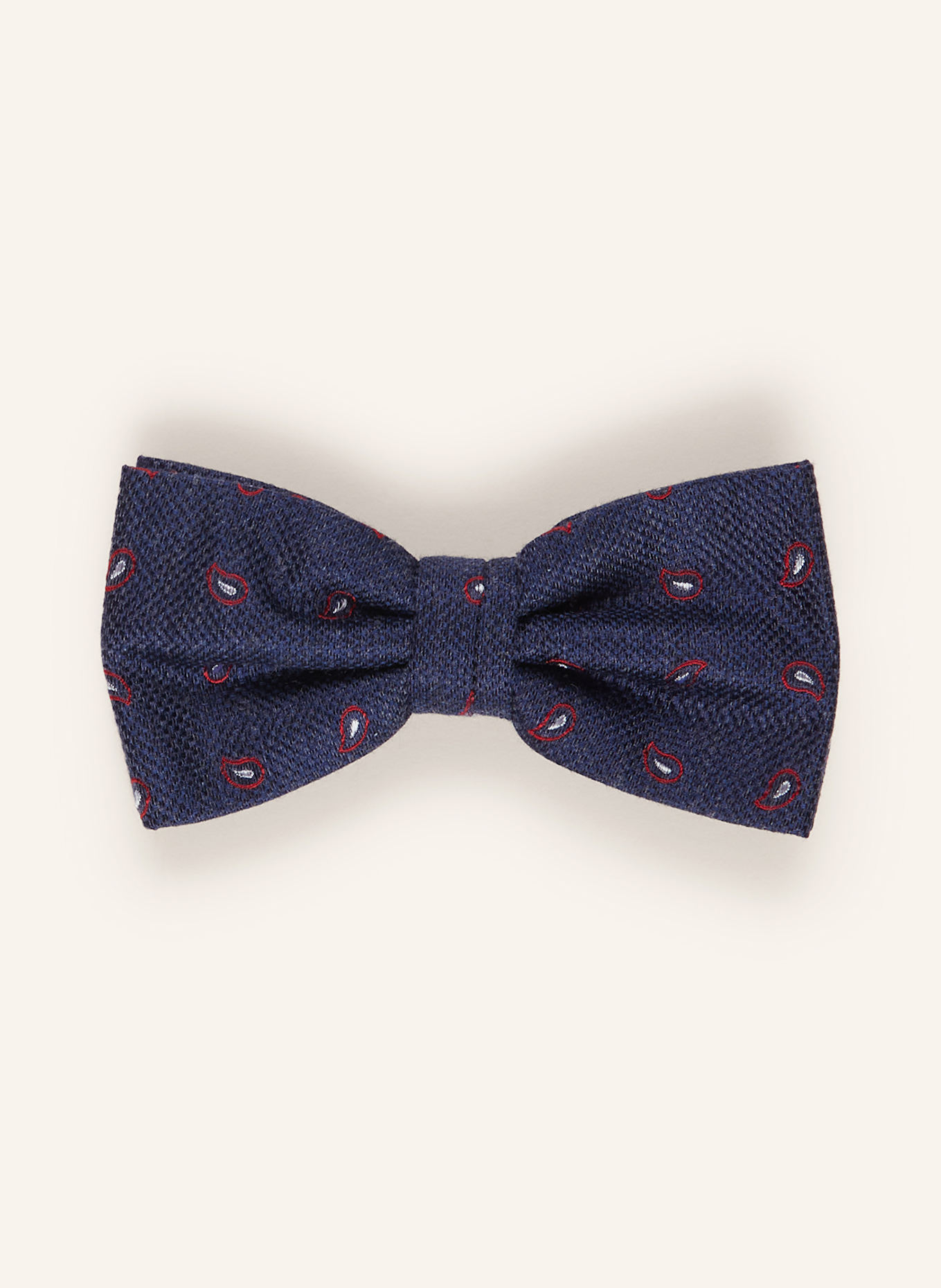Prince BOWTIE Set: Bow tie and pocket square: DARK BLUE / DARK RED / WHITE