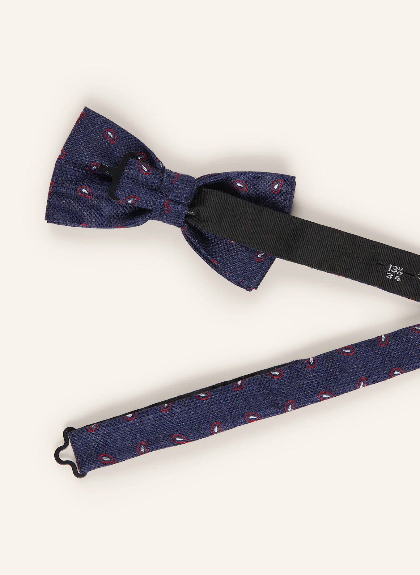 Prince BOWTIE Set: Bow tie and pocket square: DARK BLUE / DARK RED / WHITE