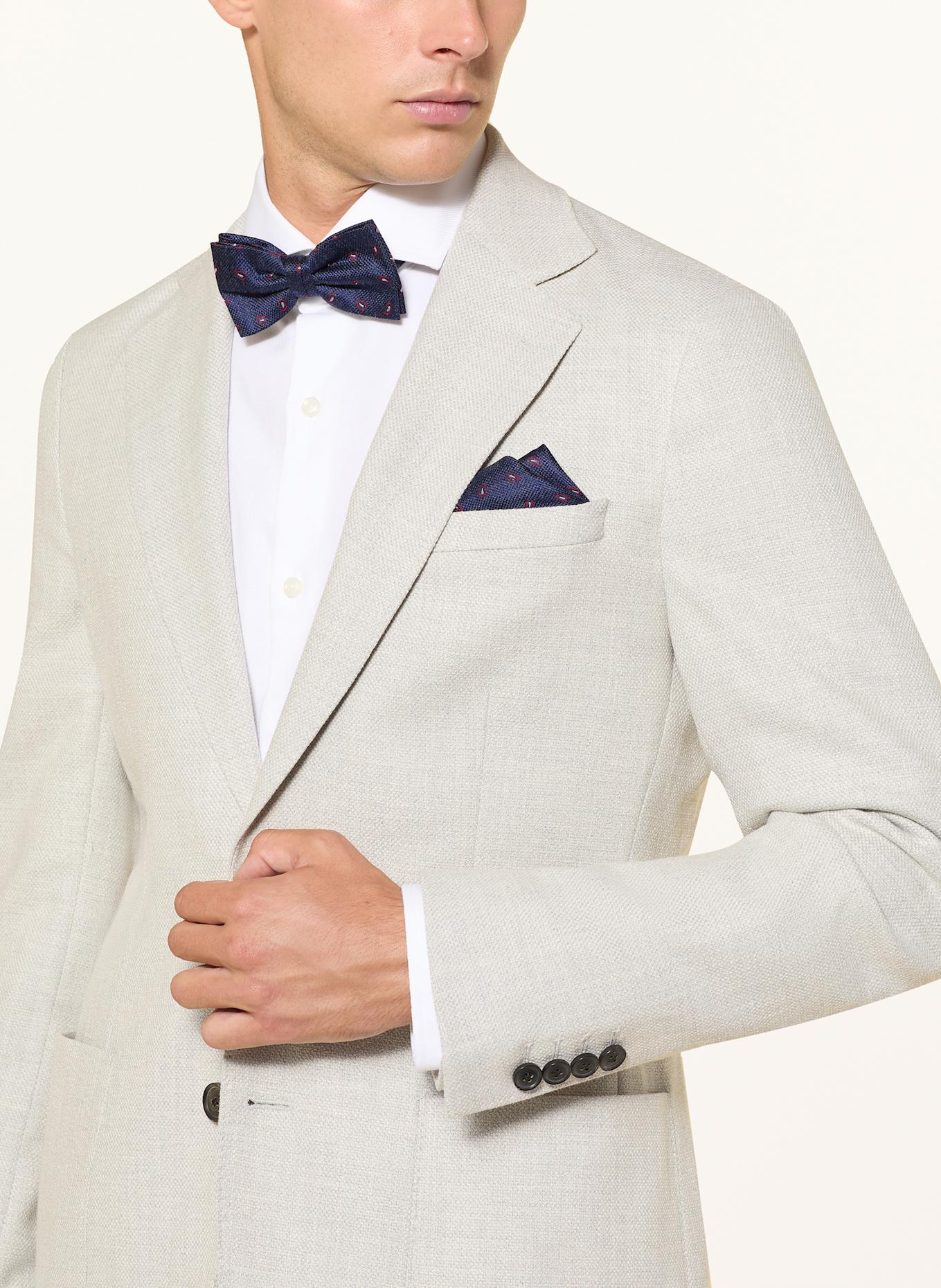 Prince BOWTIE Set: Bow tie and pocket square: DARK BLUE / DARK RED / WHITE