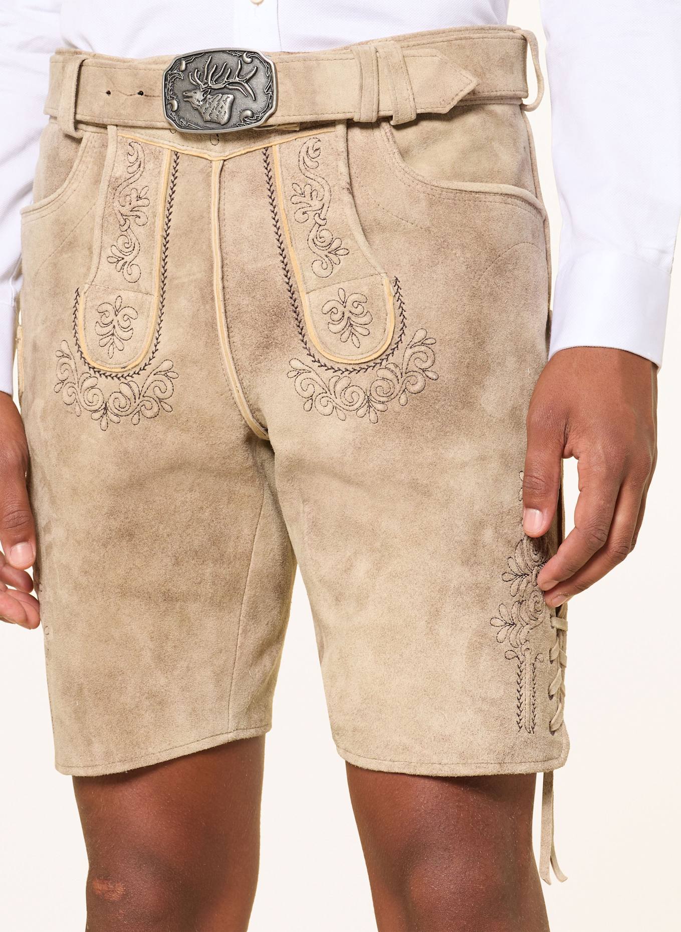 Spieth & Wensky Trachten-Lederhose GOTE: BEIGE