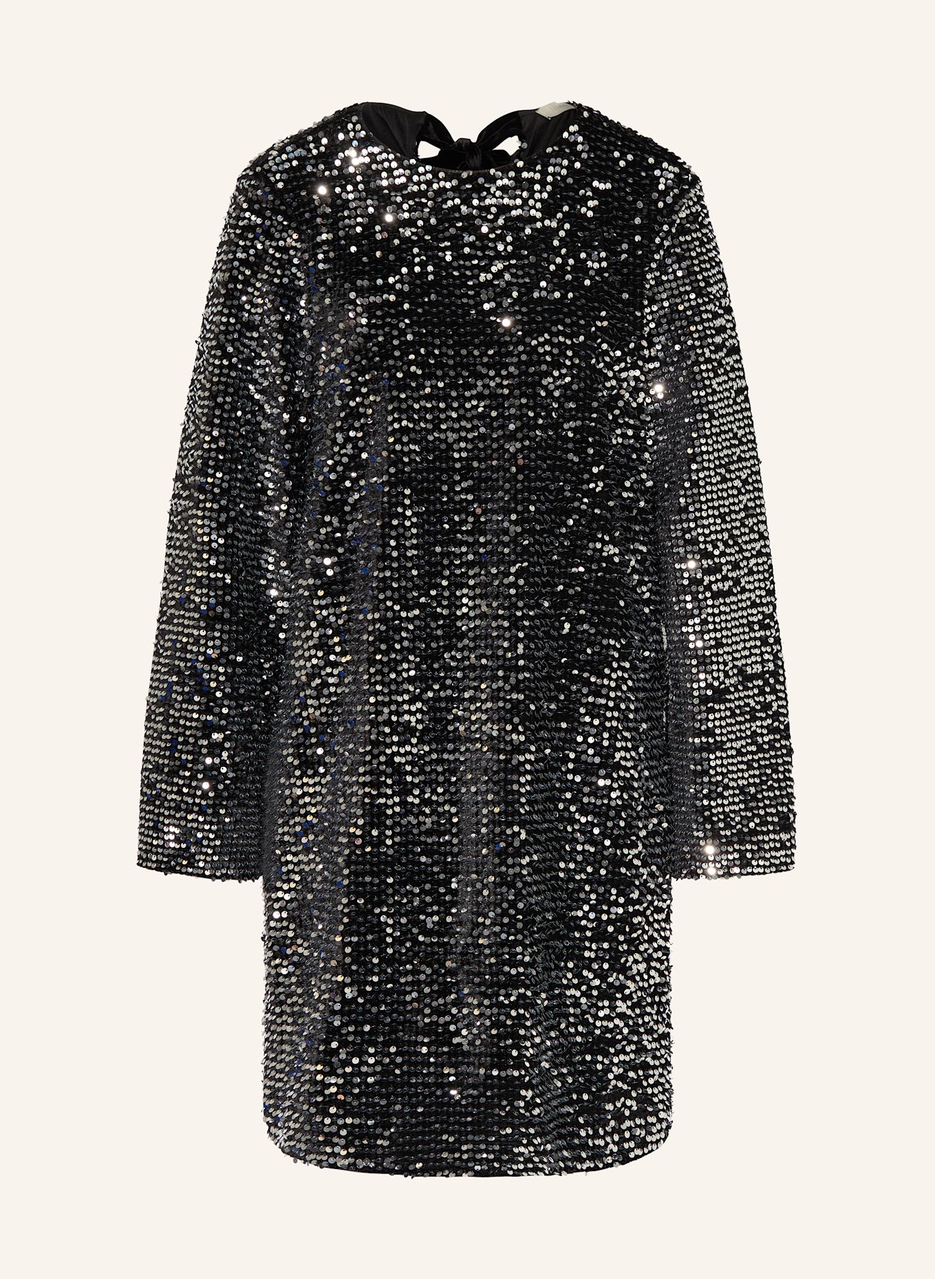 lilienfels Samtkleid mit Pailletten: SCHWARZ