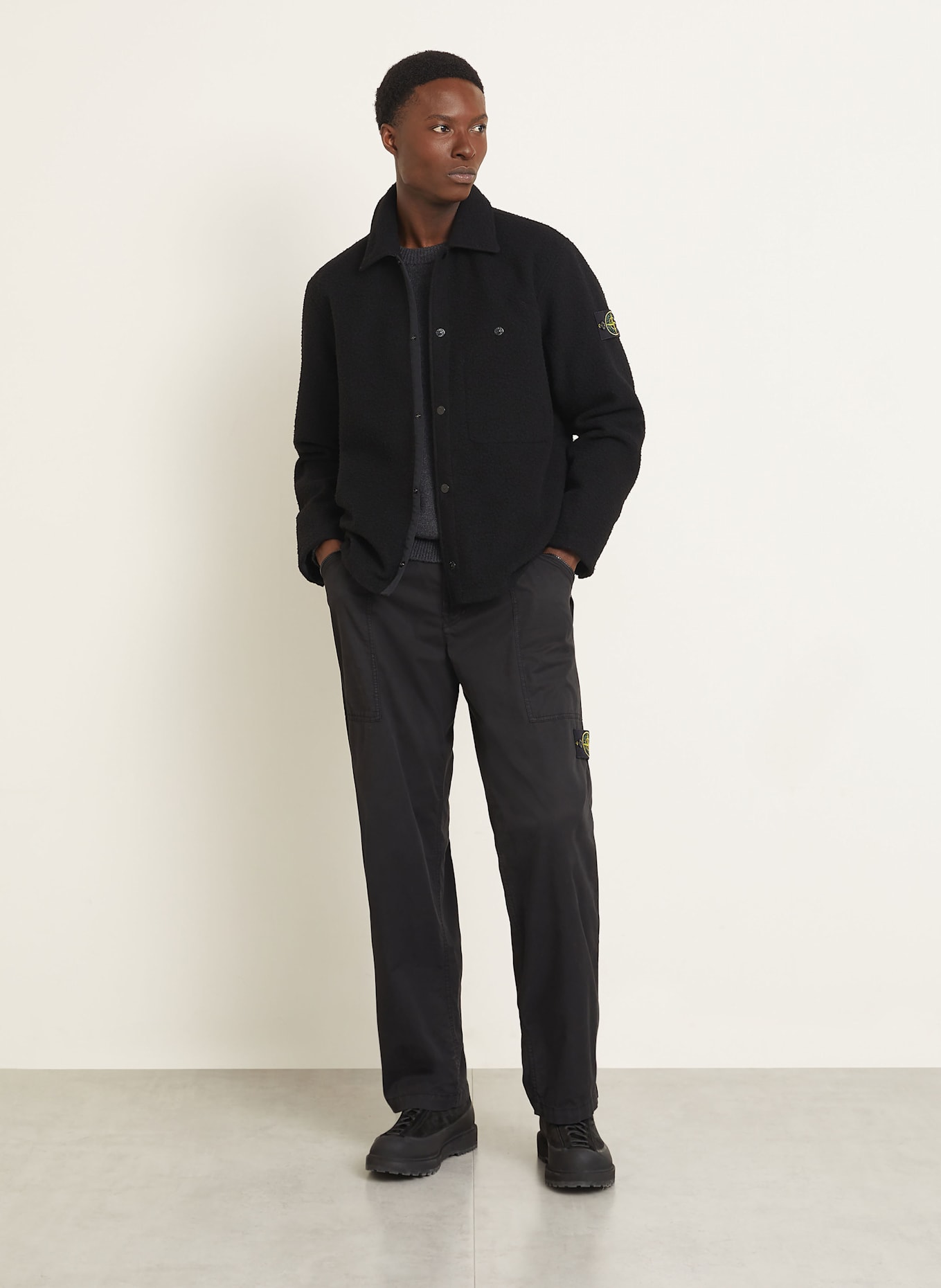 STONE ISLAND Overjacket: SCHWARZ