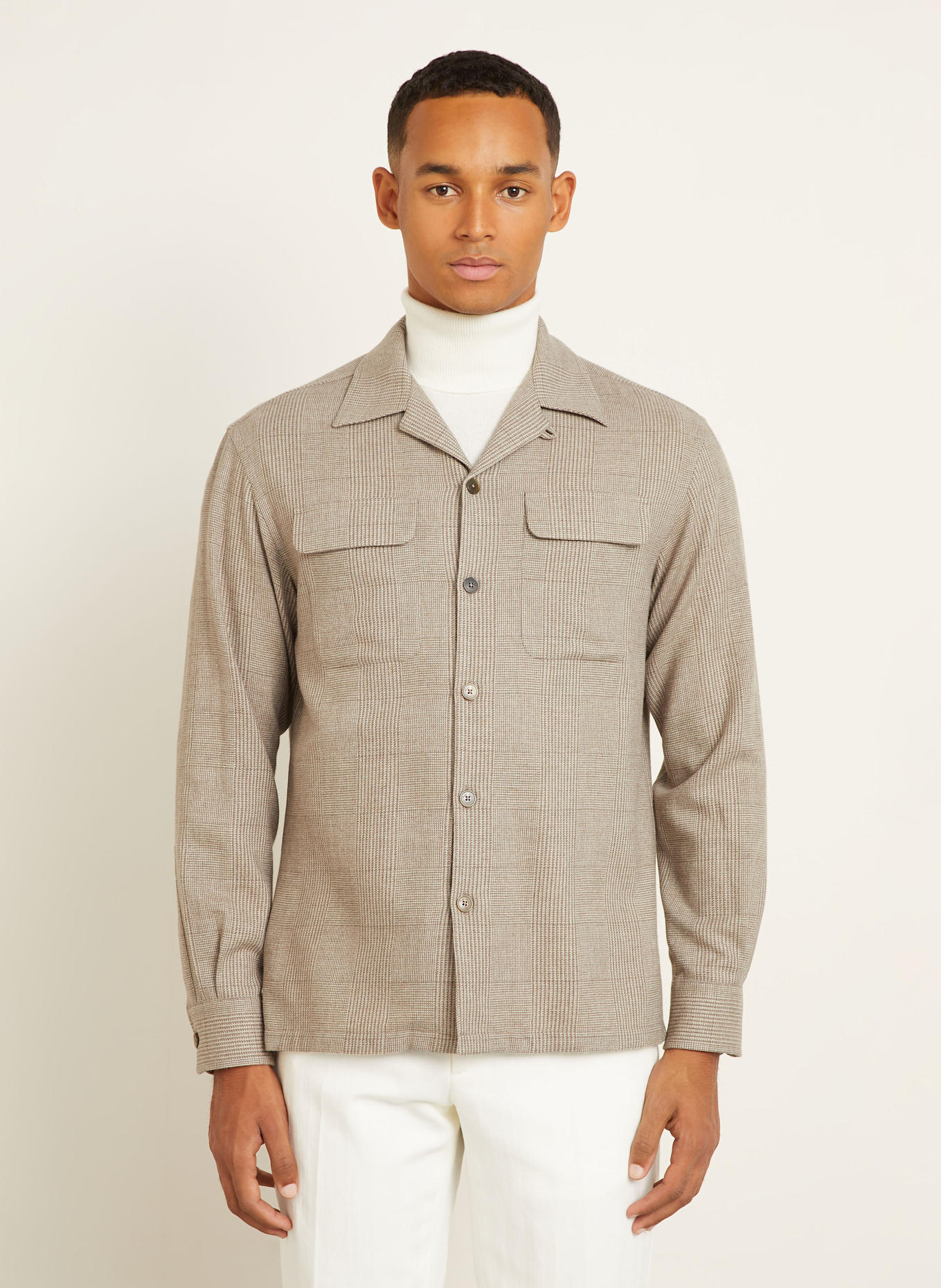 RALPH LAUREN PURPLE LABEL Koszula regular fit: BEŻOWY / BRĄZOWY