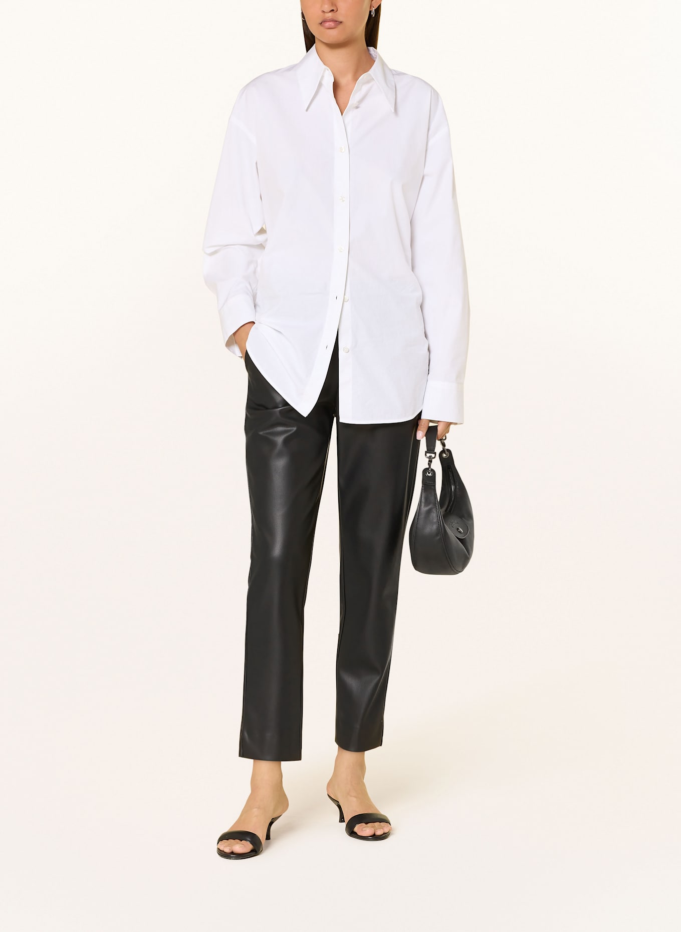 JOOP! Hose PATRICIA in Lederoptik: SCHWARZ