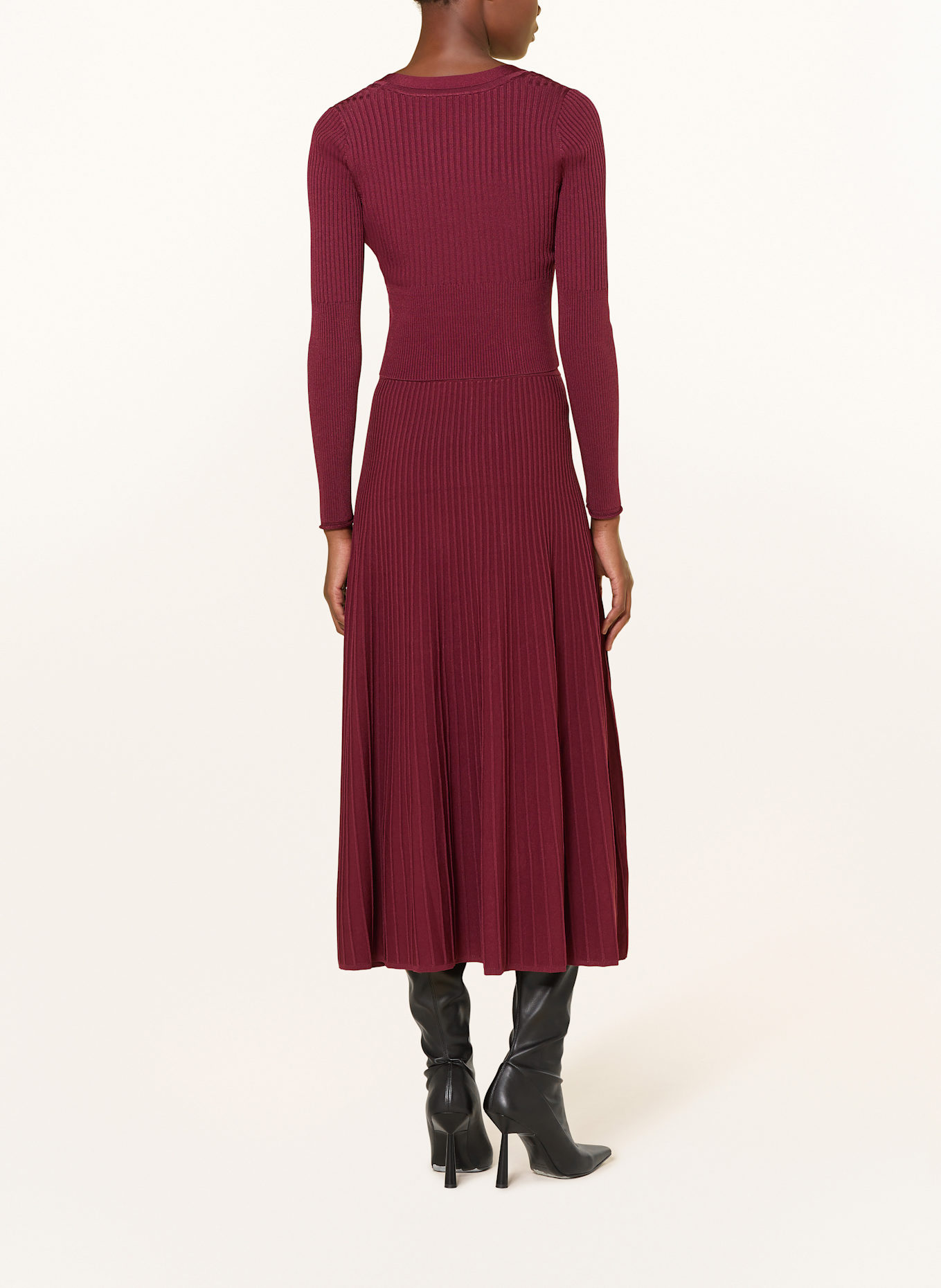 SIMKHAI Spódnica z dzianiny CHIARA: CIEMNOCZERWONY