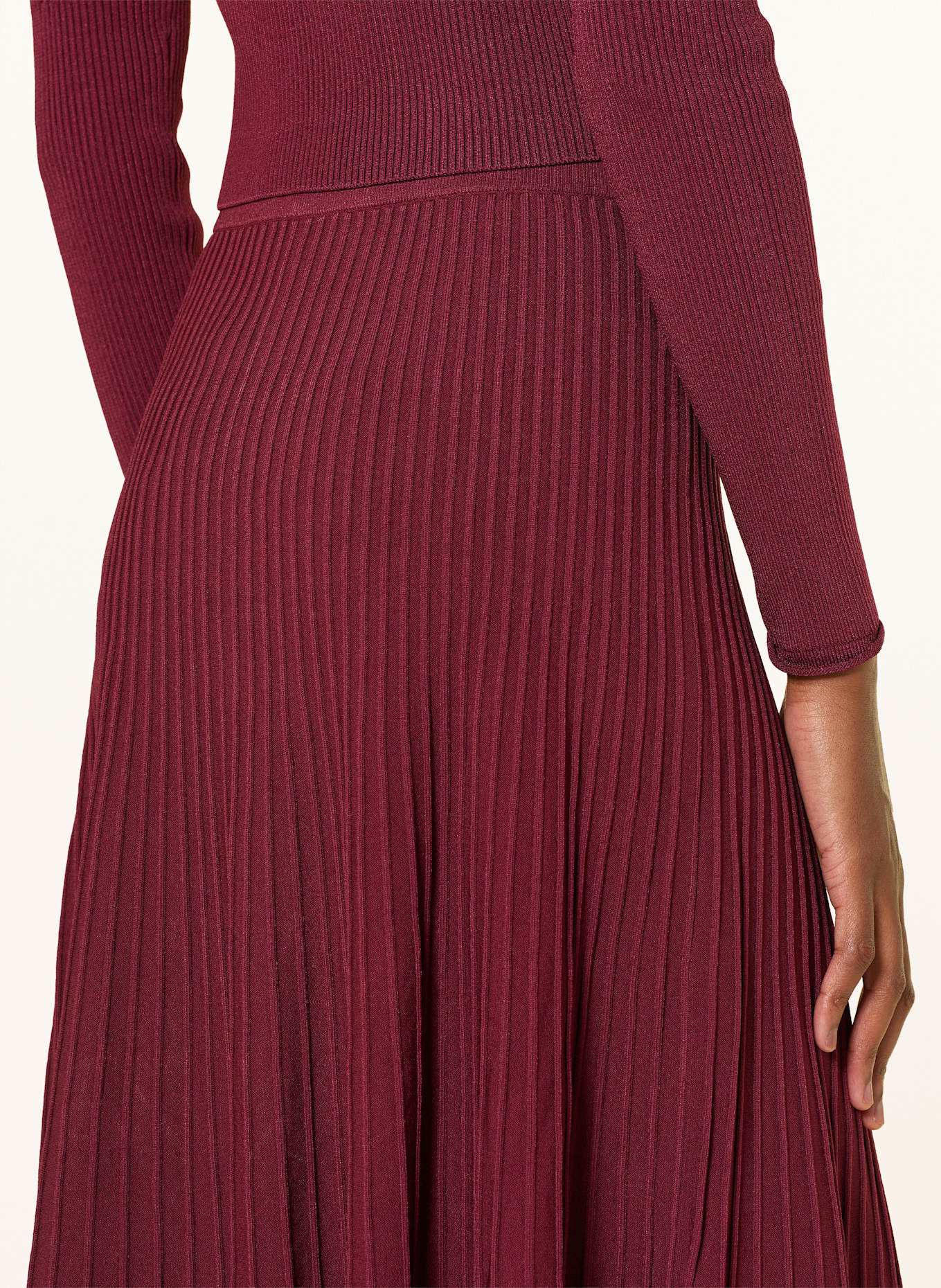 SIMKHAI Spódnica z dzianiny CHIARA: CIEMNOCZERWONY