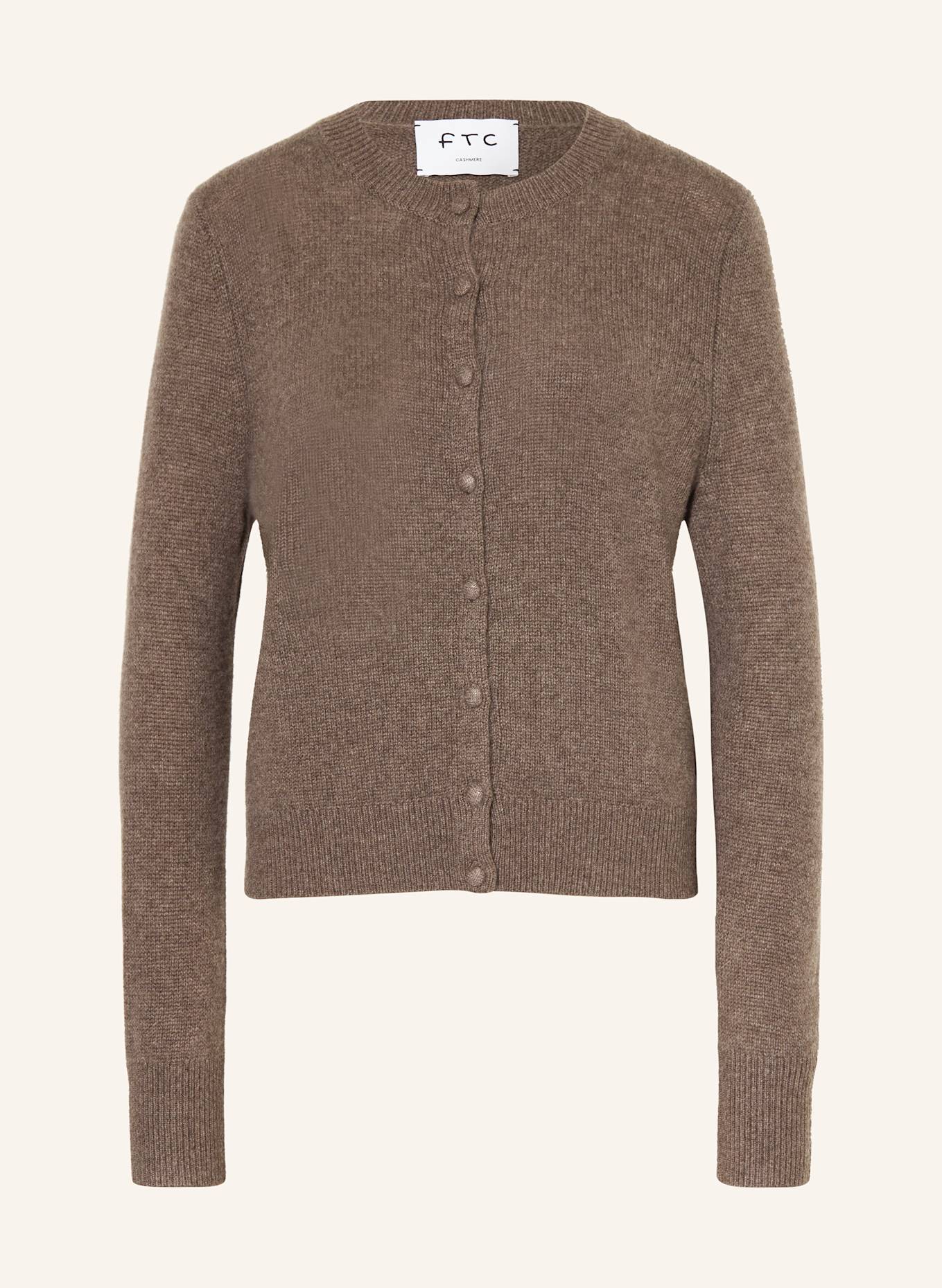 FTC CASHMERE Strickjacke aus Cashmere: BRAUN
