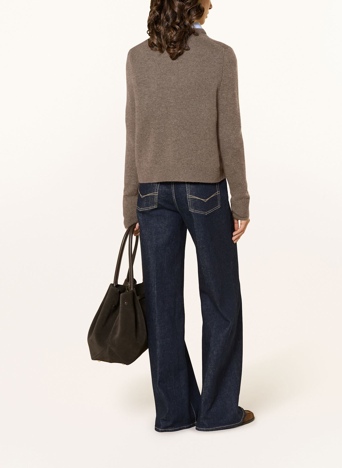 FTC CASHMERE Strickjacke aus Cashmere: BRAUN