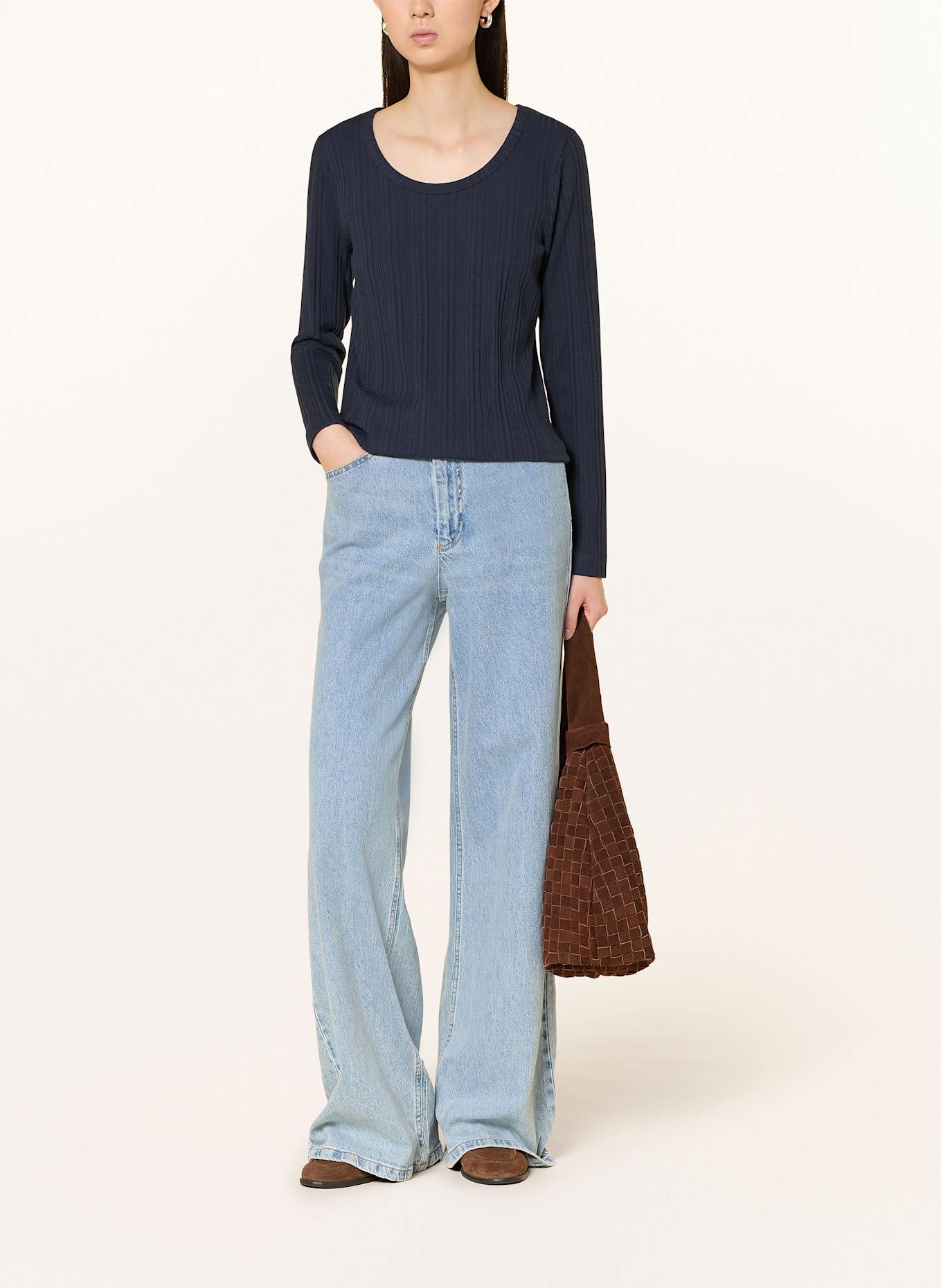 efixelle Longsleeve: DUNKELBLAU