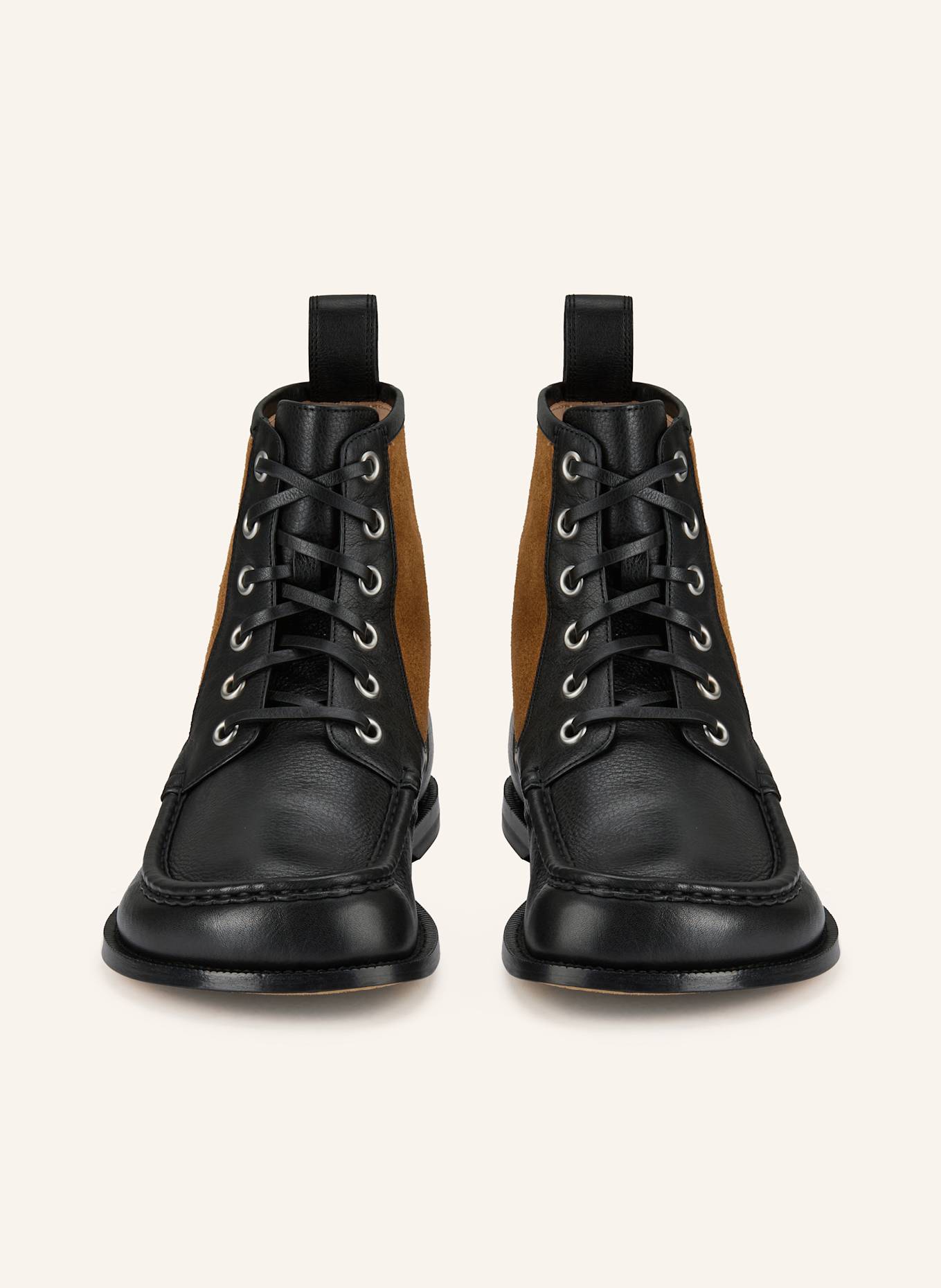LOEWE Schnürboots CAMPO: SCHWARZ / BRAUN