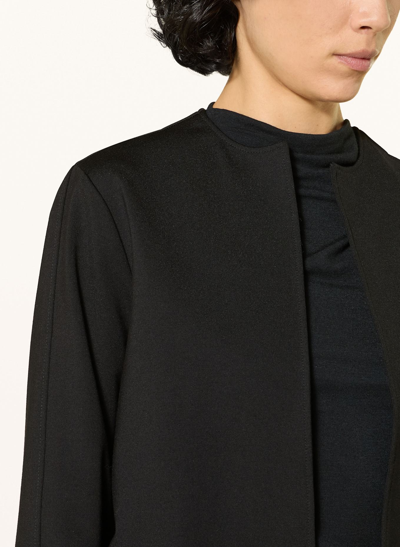lilienfels Jerseyblazer mit Kunstfell: SCHWARZ