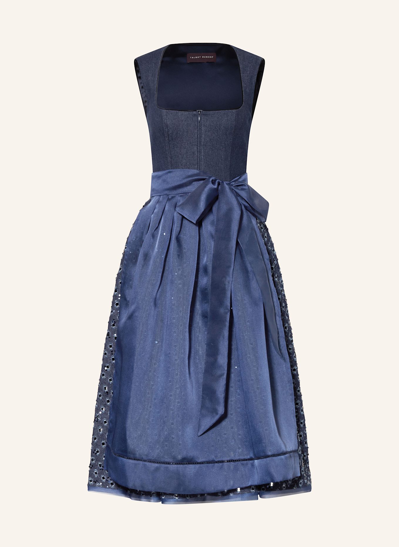 TALBOT RUNHOF Jeans-Dirndl mit Pailletten: DUNKELBLAU