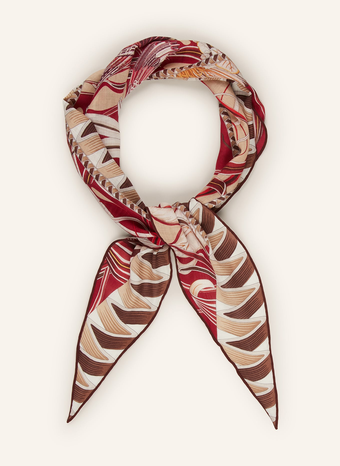 FERRAGAMO Tuch GIADAFLY: FUCHSIA / CREME / BRAUN