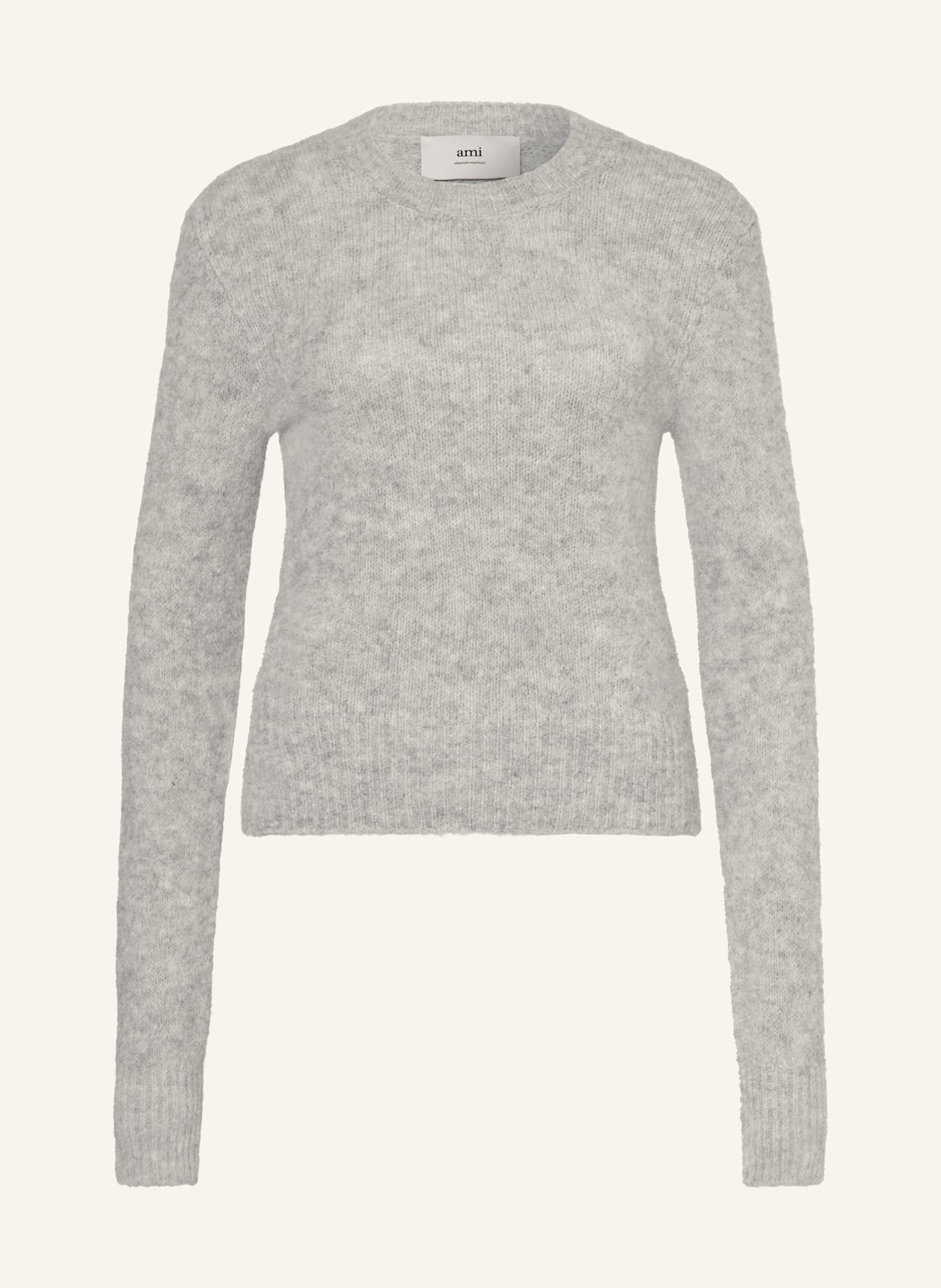 AMI PARIS Pullover mit Merinowolle und Alpaka: GRAU