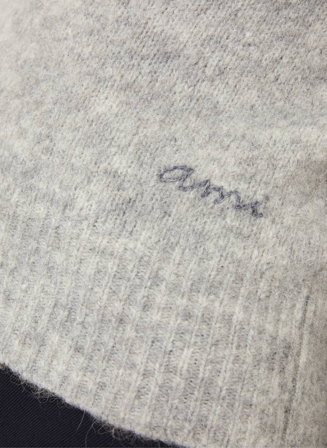 AMI PARIS Pullover mit Merinowolle und Alpaka: GRAU