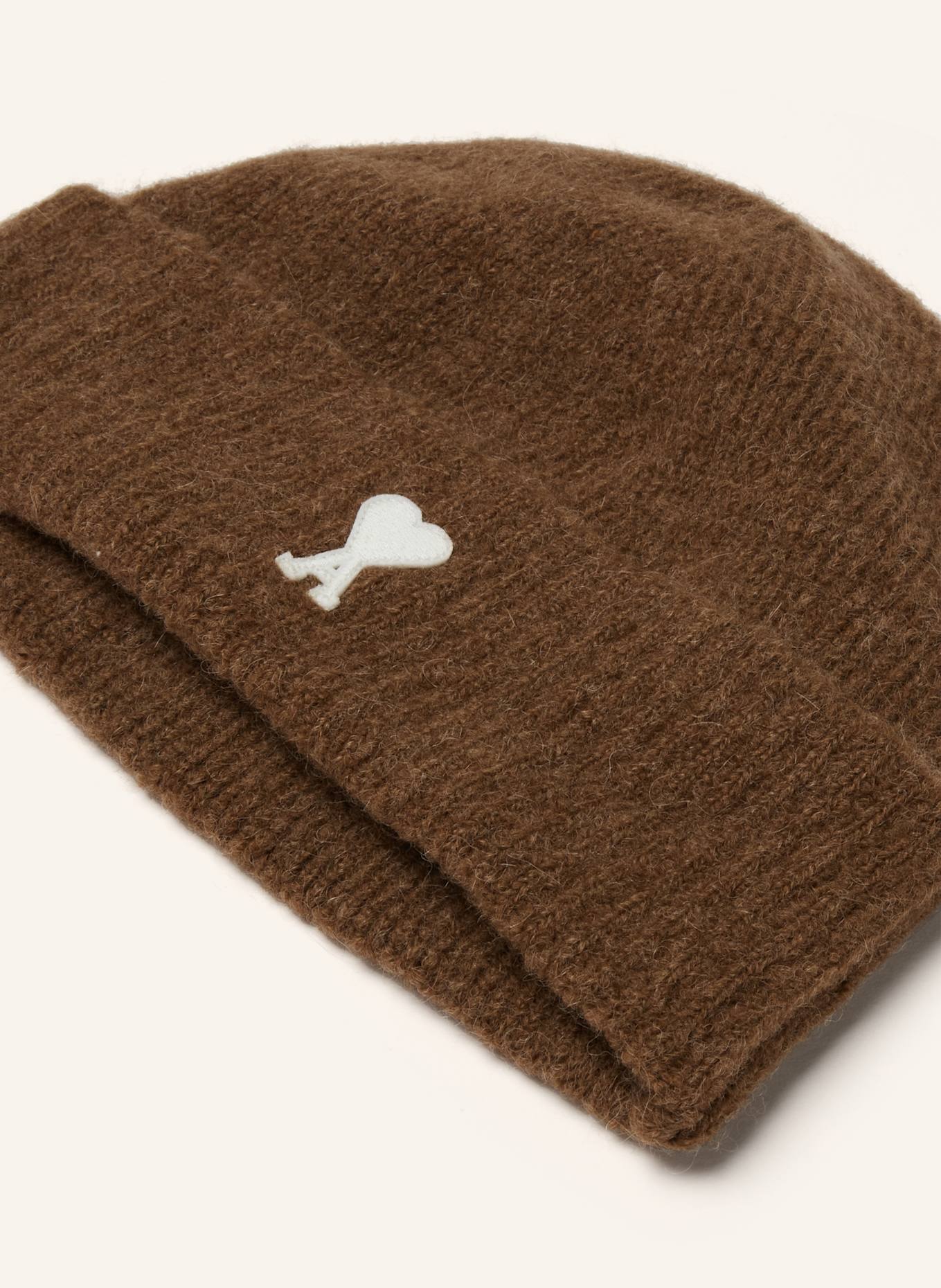 AMI PARIS Czapka z dodatkiem alpaki: BRĄZOWY
