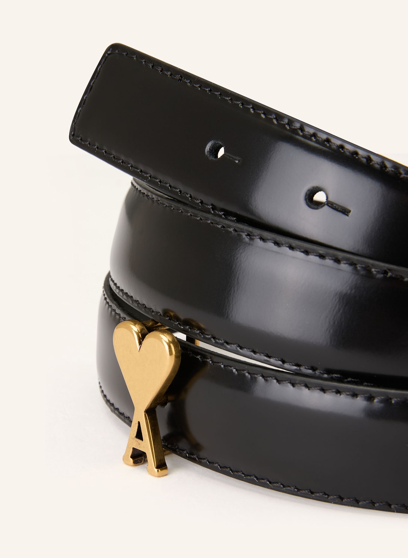 AMI PARIS Ledergürtel: SCHWARZ