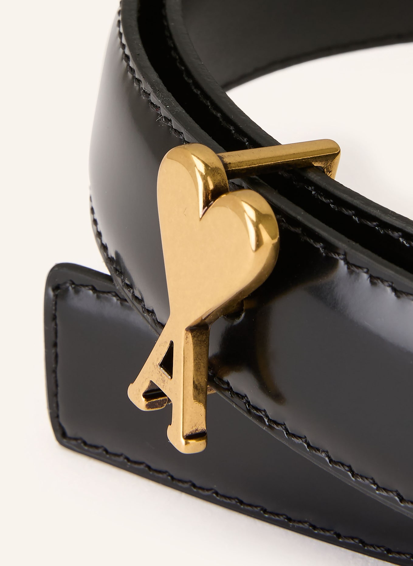 AMI PARIS Ledergürtel: SCHWARZ