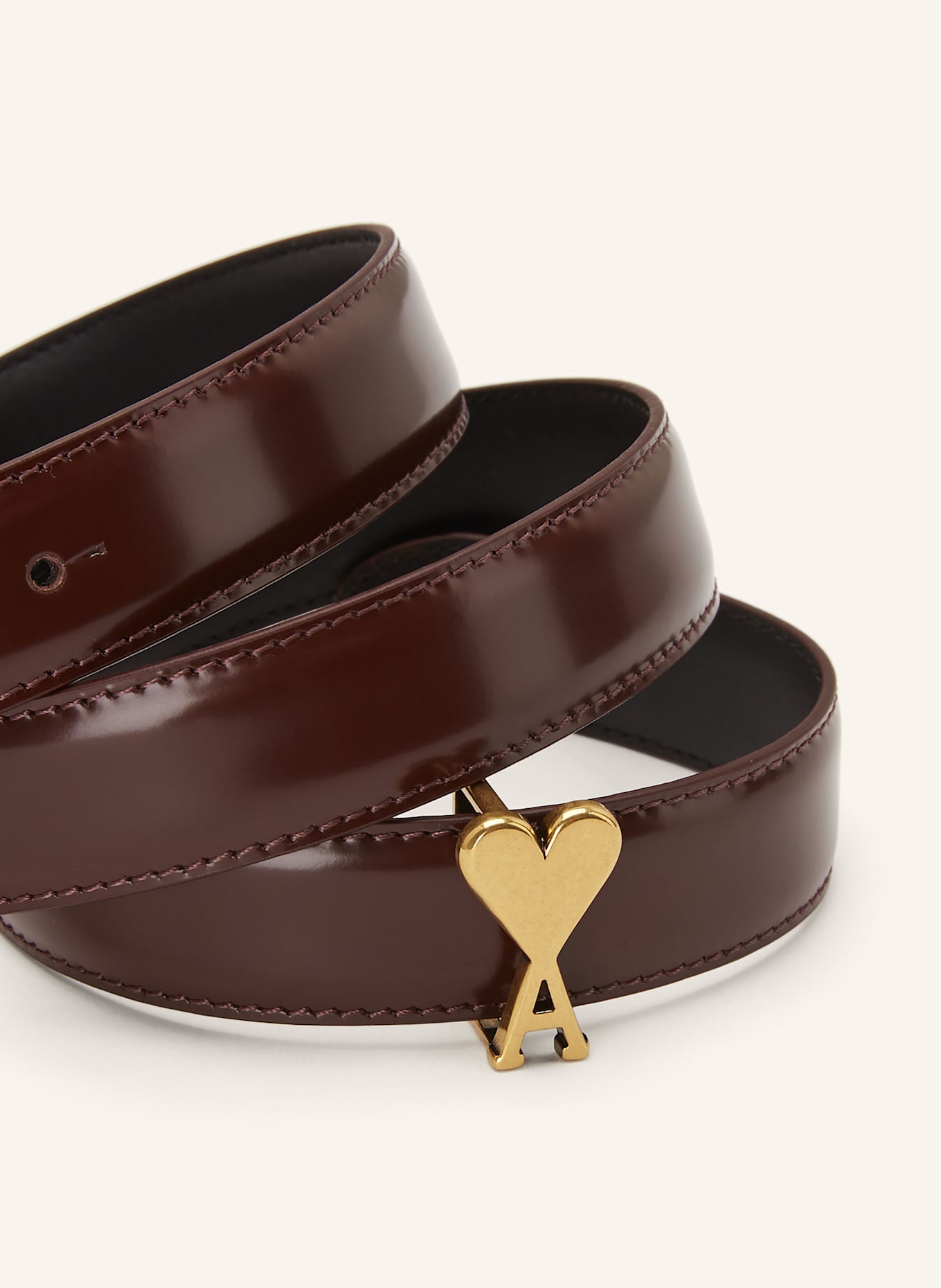 AMI PARIS Ledergürtel: DUNKELROT