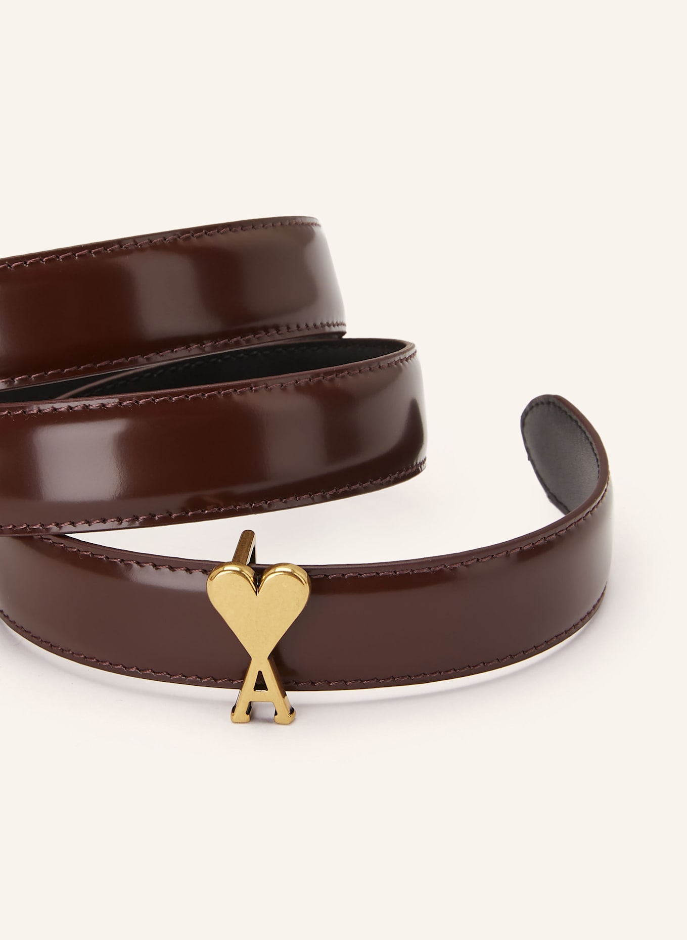 AMI PARIS Ledergürtel: DUNKELROT