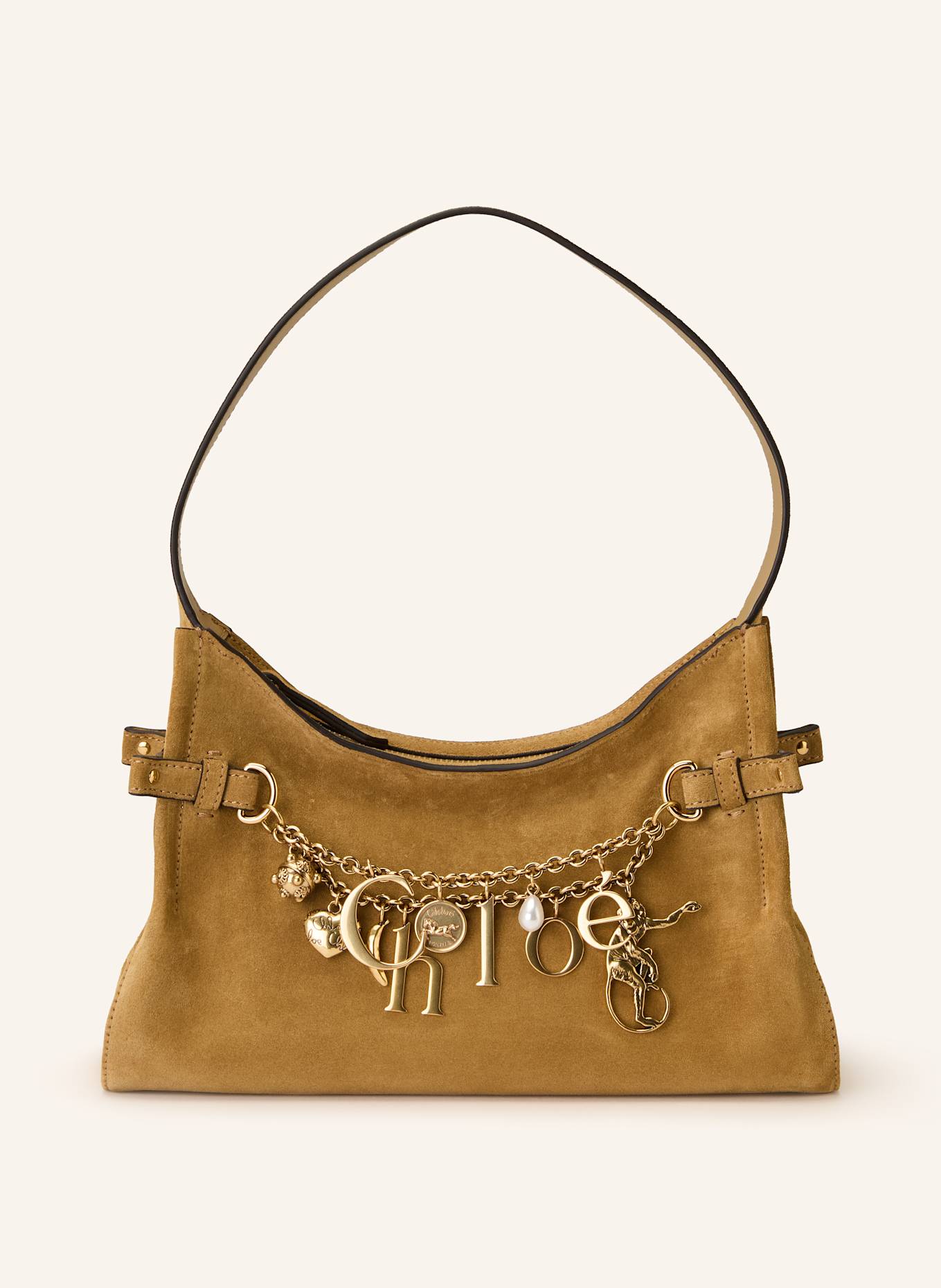 Chloé Torebka CHARMS: GOLD KHAKI