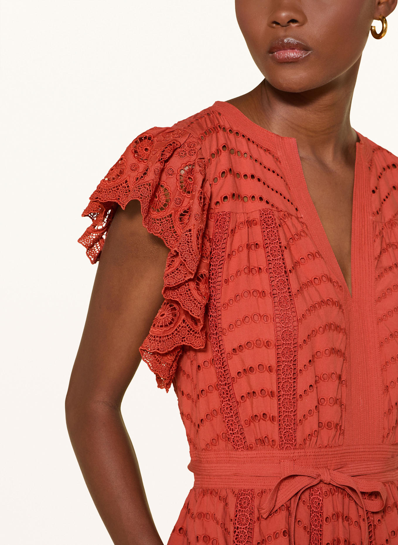 ULLA JOHNSON Kleid OLGA: ROT