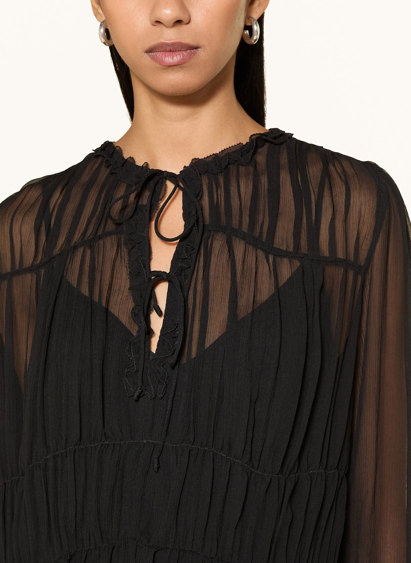 ULLA JOHNSON Blusenshirt ROBBIE aus Seide: SCHWARZ