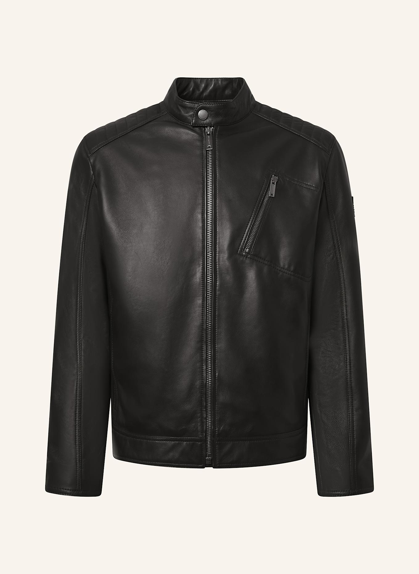 STRELLSON Lederjacke: SCHWARZ