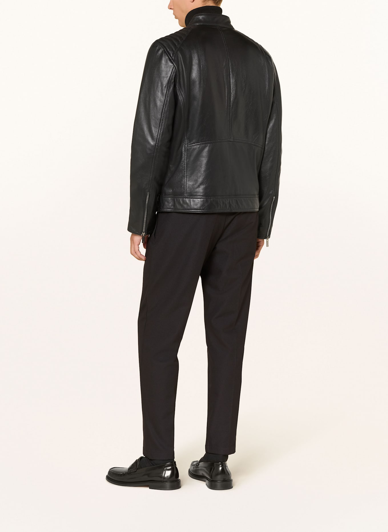 STRELLSON Lederjacke: SCHWARZ