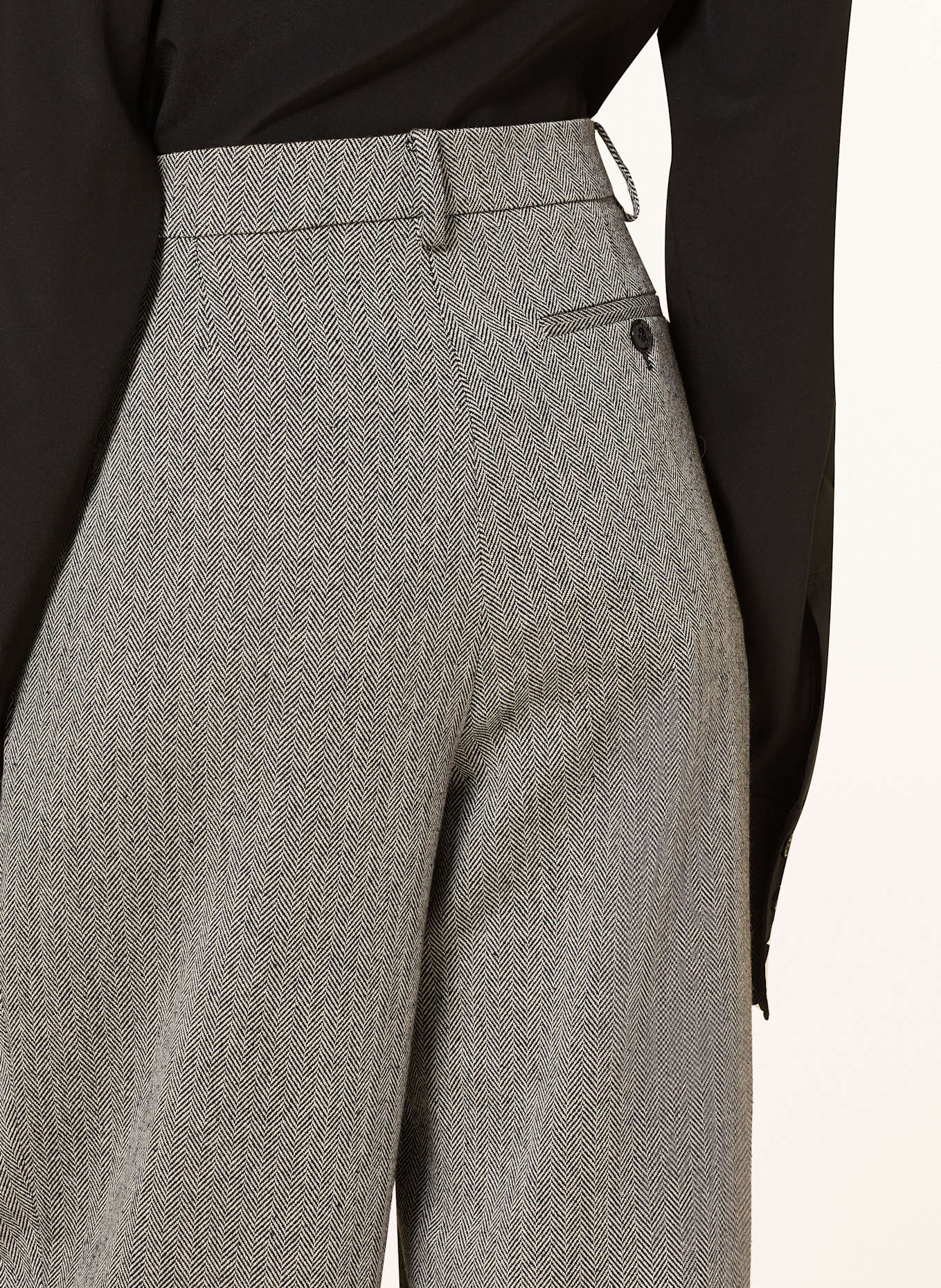 RALPH LAUREN Collection Marlenehose JEANNE: SCHWARZ / CREME