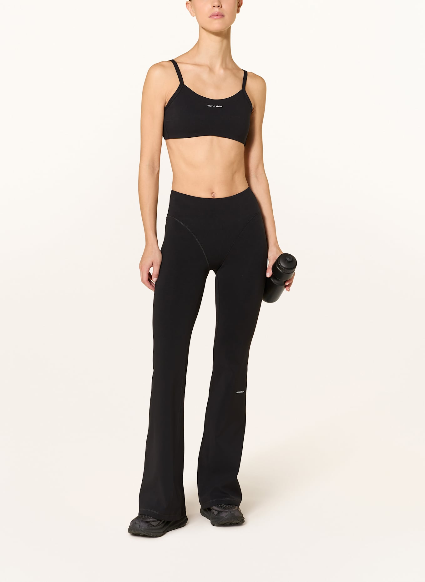 District Vision Tights FLARED STUDIO LONG: SCHWARZ