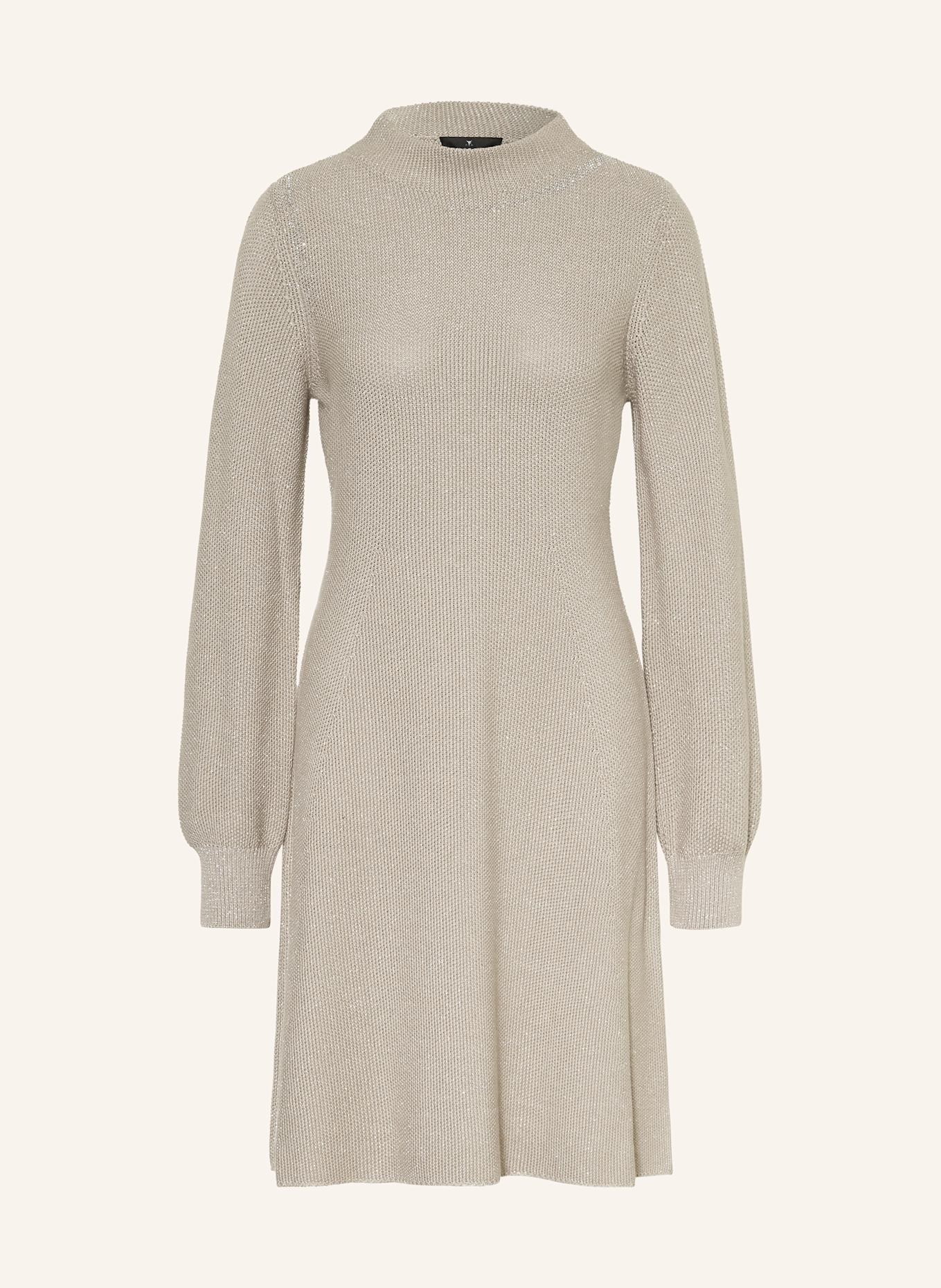 monari Strickkleid mit Glitzergarn: GRAU / SILBER