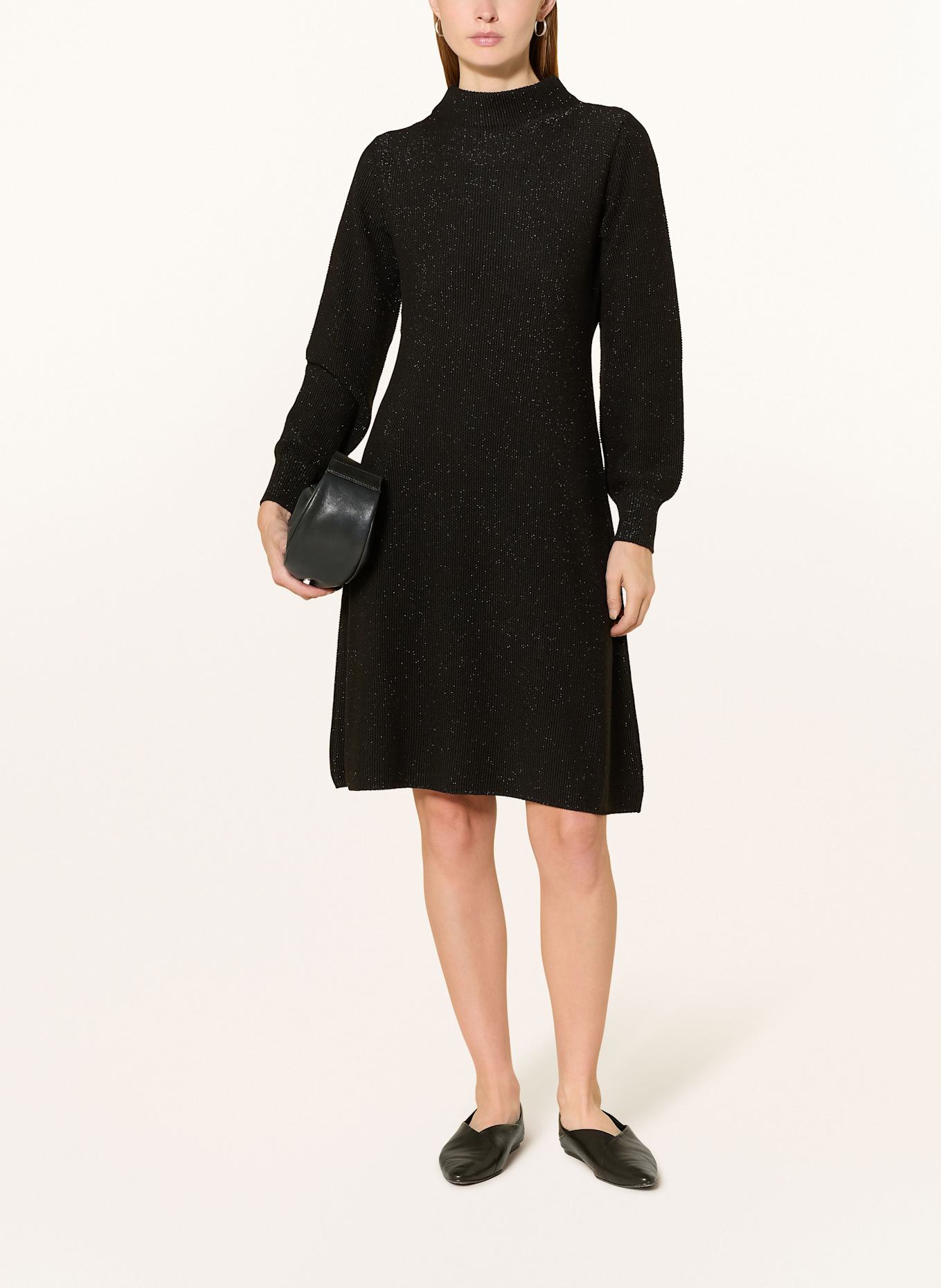 monari Strickkleid mit Glitzergarn: SCHWARZ