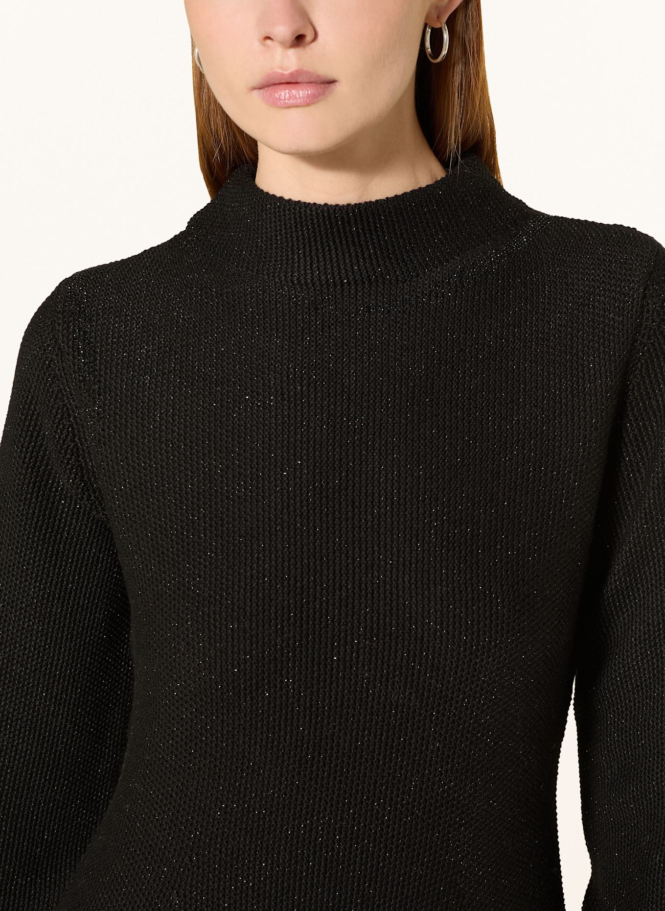 monari Strickkleid mit Glitzergarn: SCHWARZ