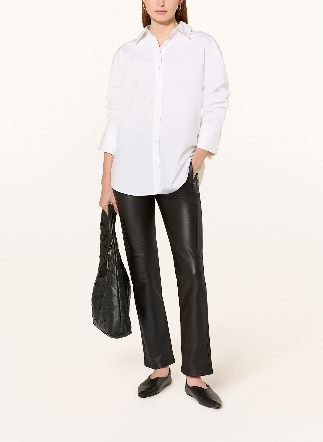 monari Pants in leather look: BLACK