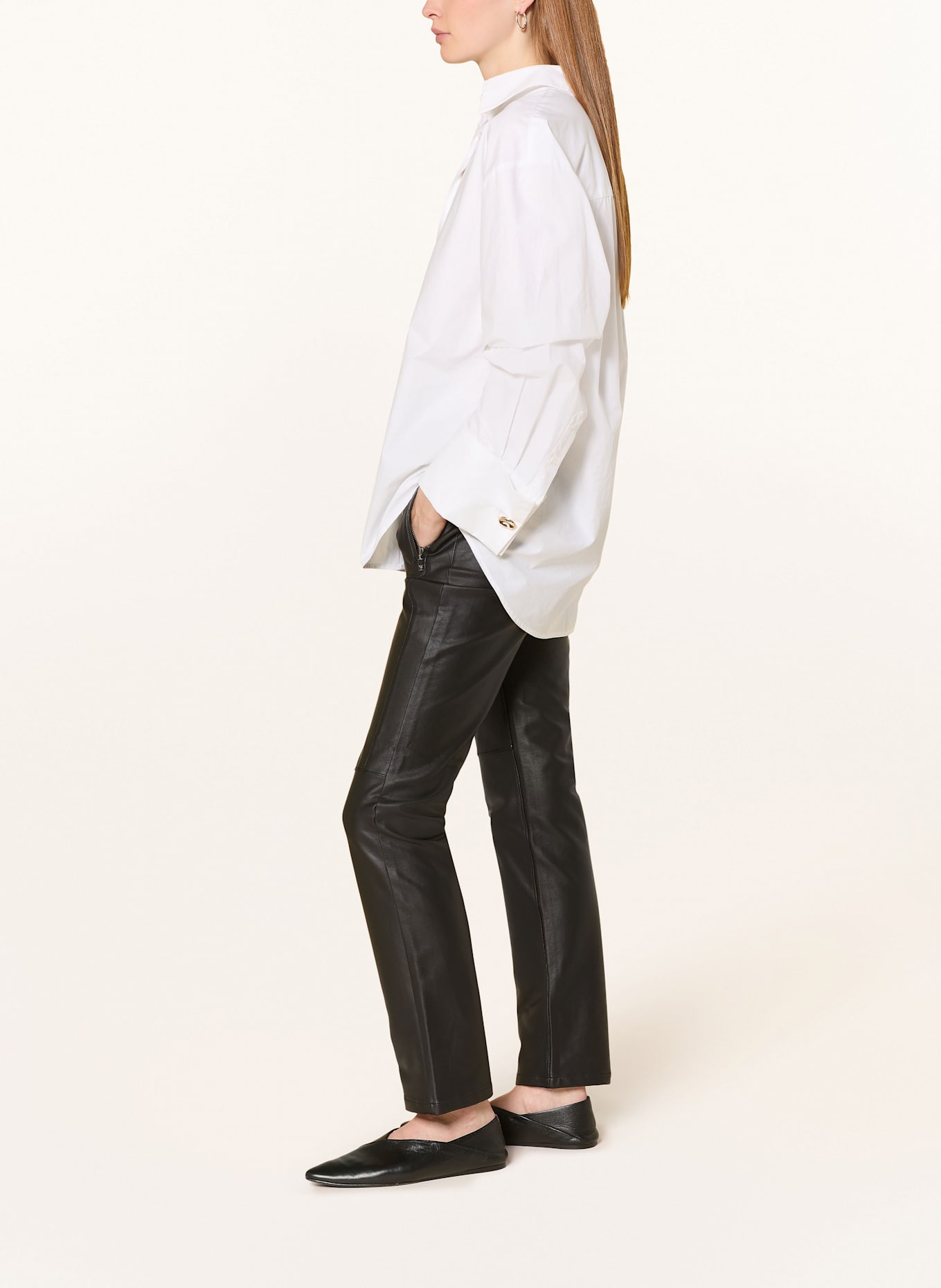 monari Pants in leather look: BLACK