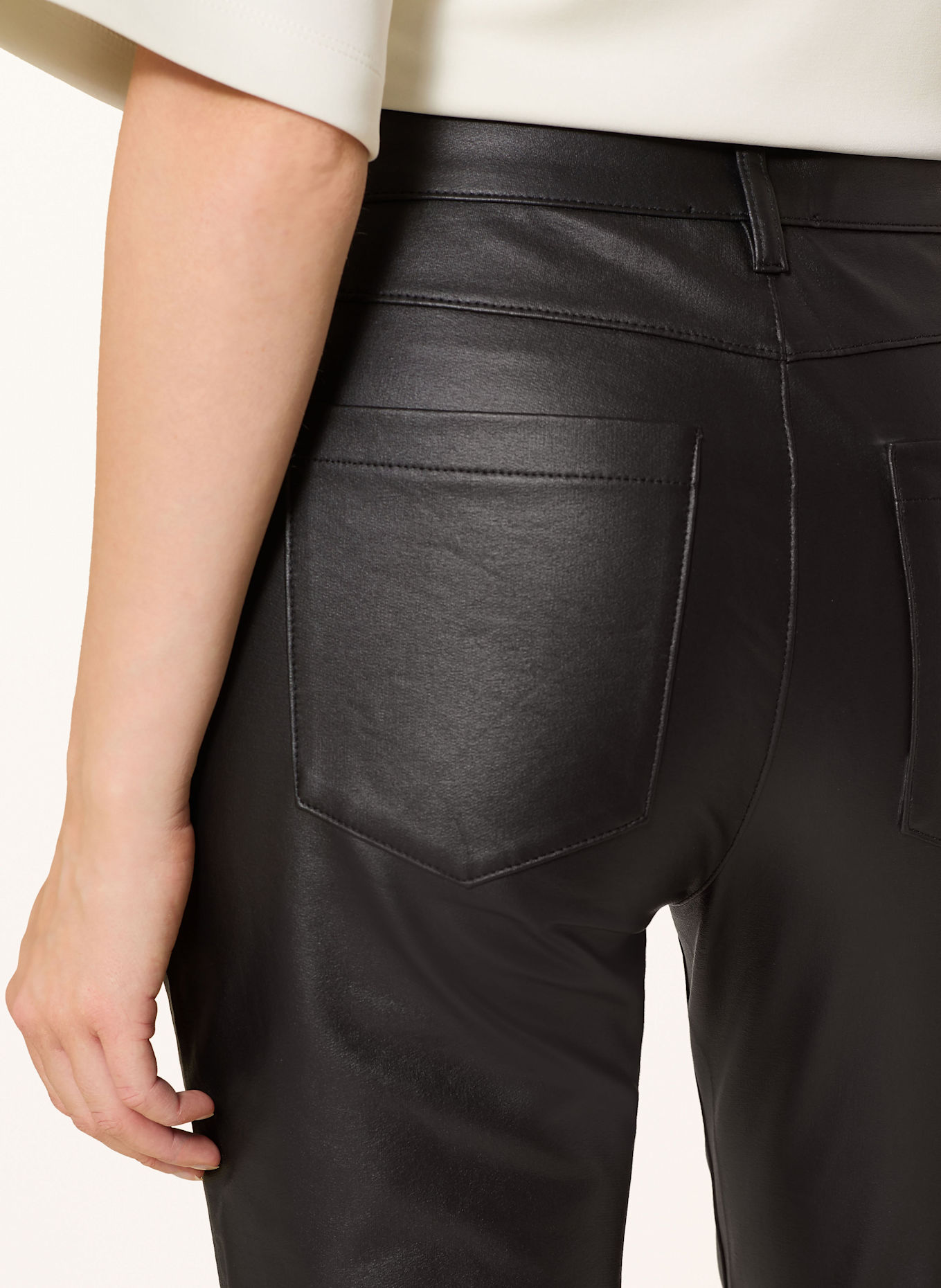 monari Pants in leather look: BLACK