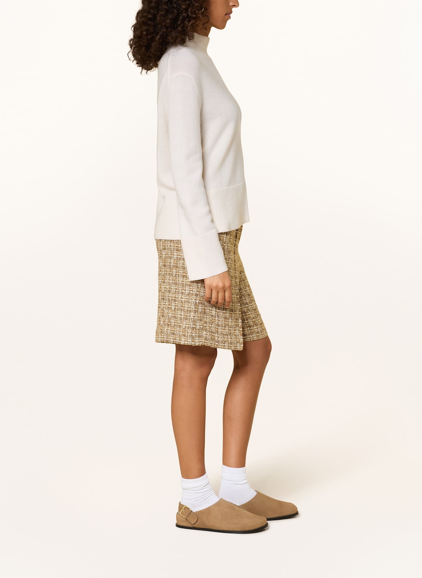 MORE Tweed-Shorts: BEIGE / BRAUN