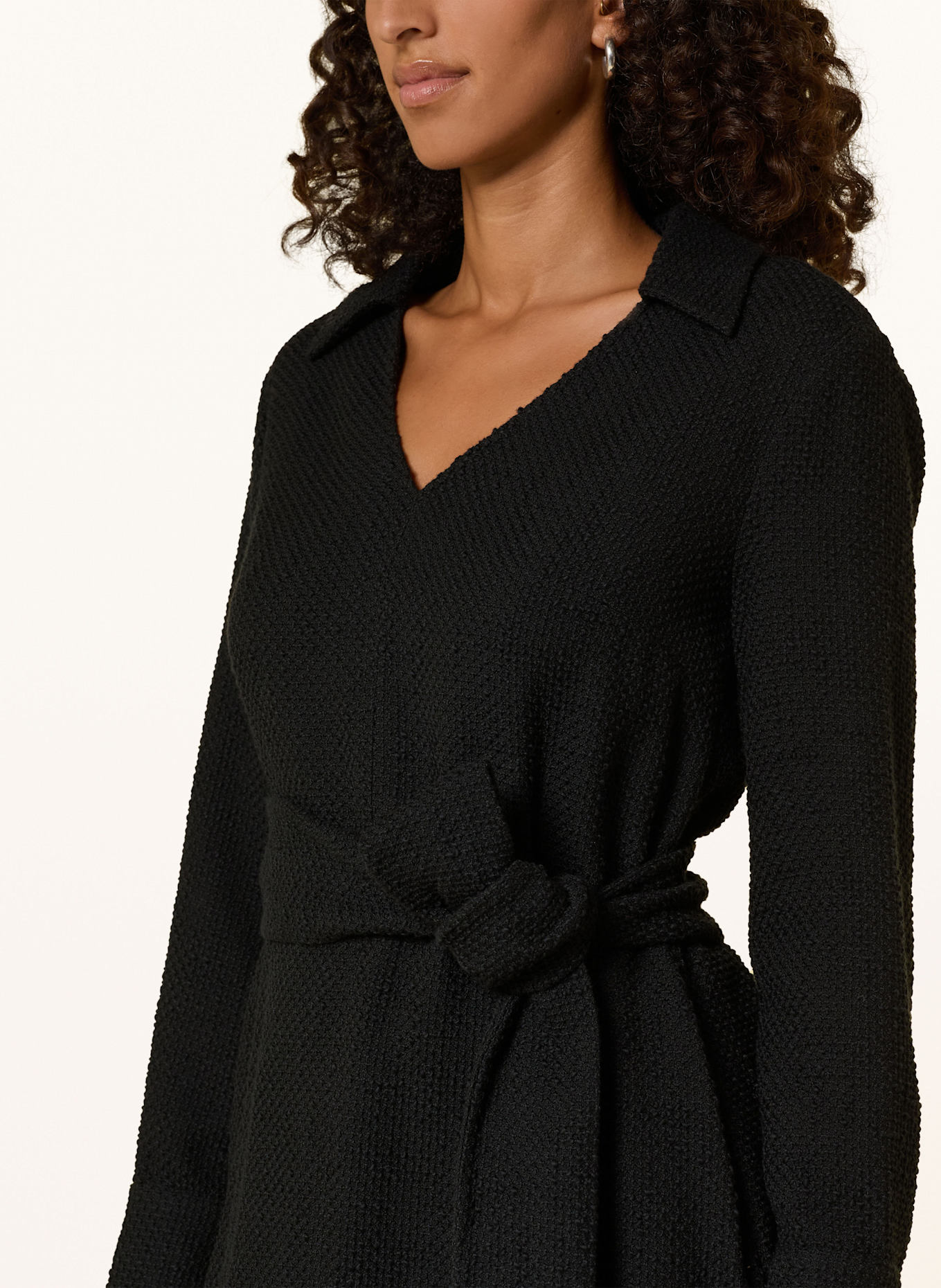 MORE Tweed-Kleid: SCHWARZ