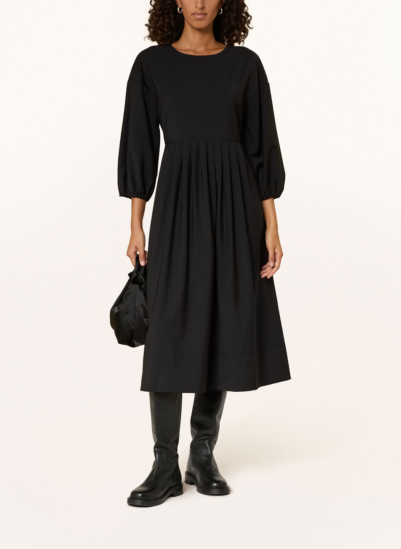 MORE Kleid mit 3/4-Arm: SCHWARZ